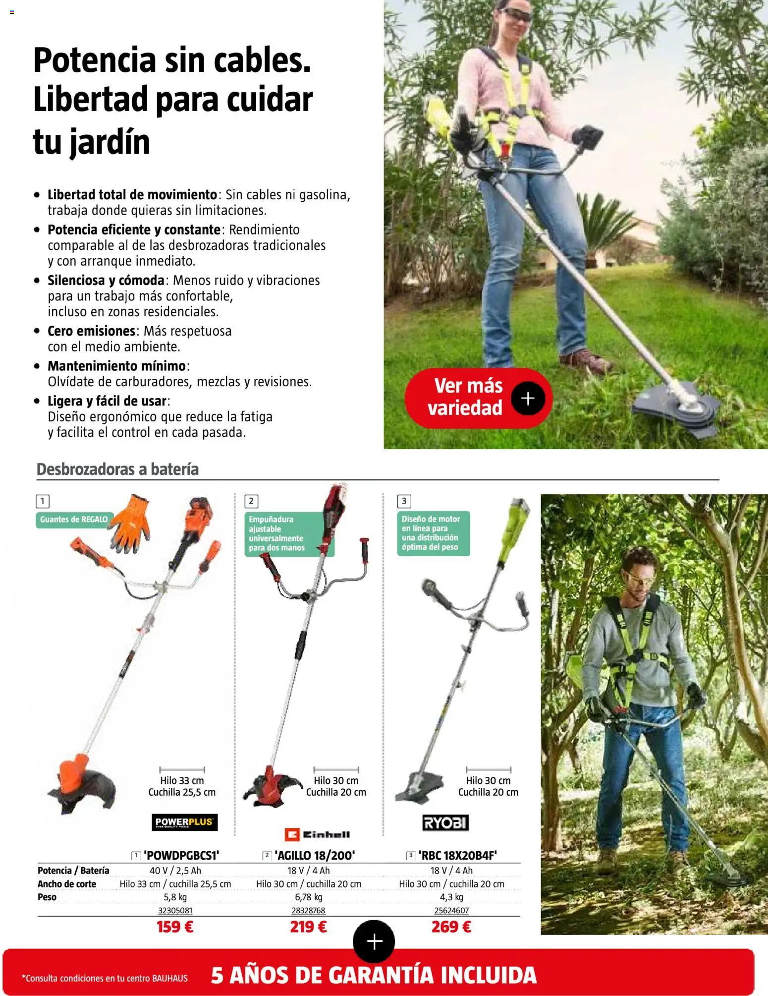 Bauhaus Jardín │ válido desde el 16.03.2026 | Página: 20 | Productos: Guantes, Peso, Batería