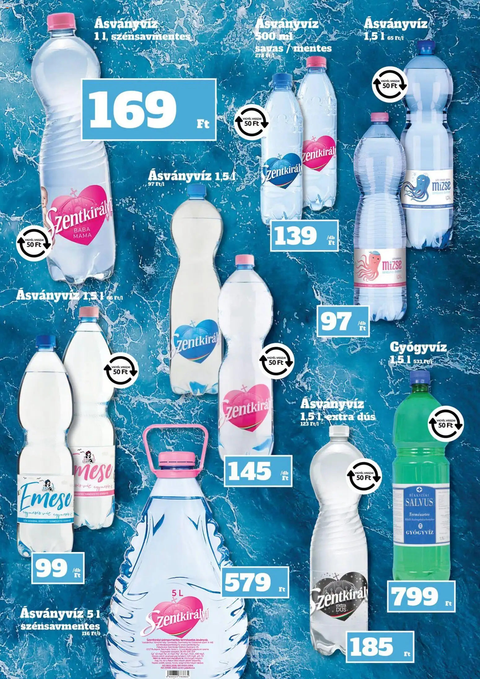 Vil-For akciós ujság - amely érvényes a következő dátumtól: 2026.07.30. | Oldal: 15 | Termékek: Salvus, Szentkirályi, Ásványvíz, Mizse