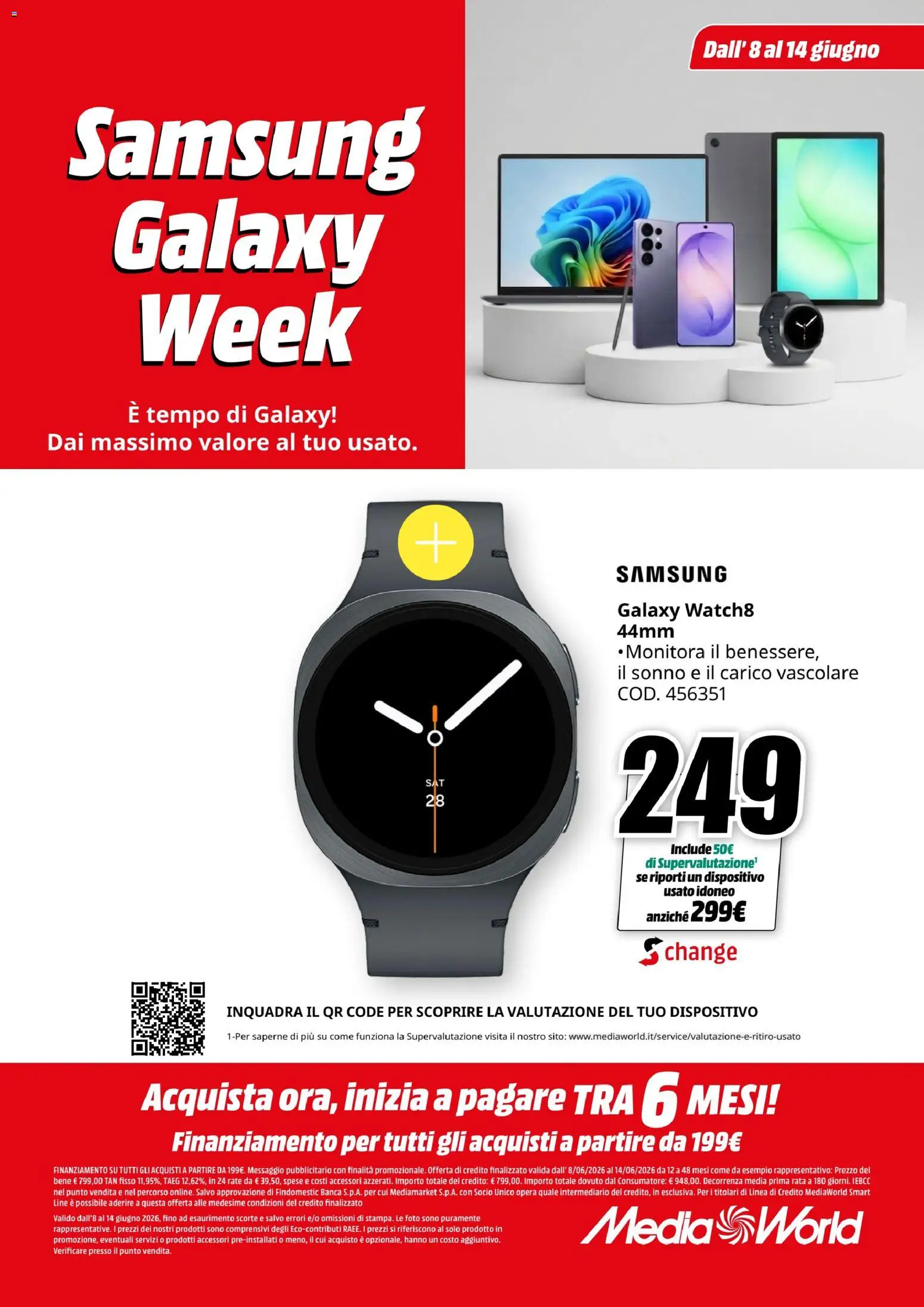 Volantino Media World del 08.06.2026 | Pagina: 10 | Prodotti: Samsung Galaxy, Samsung