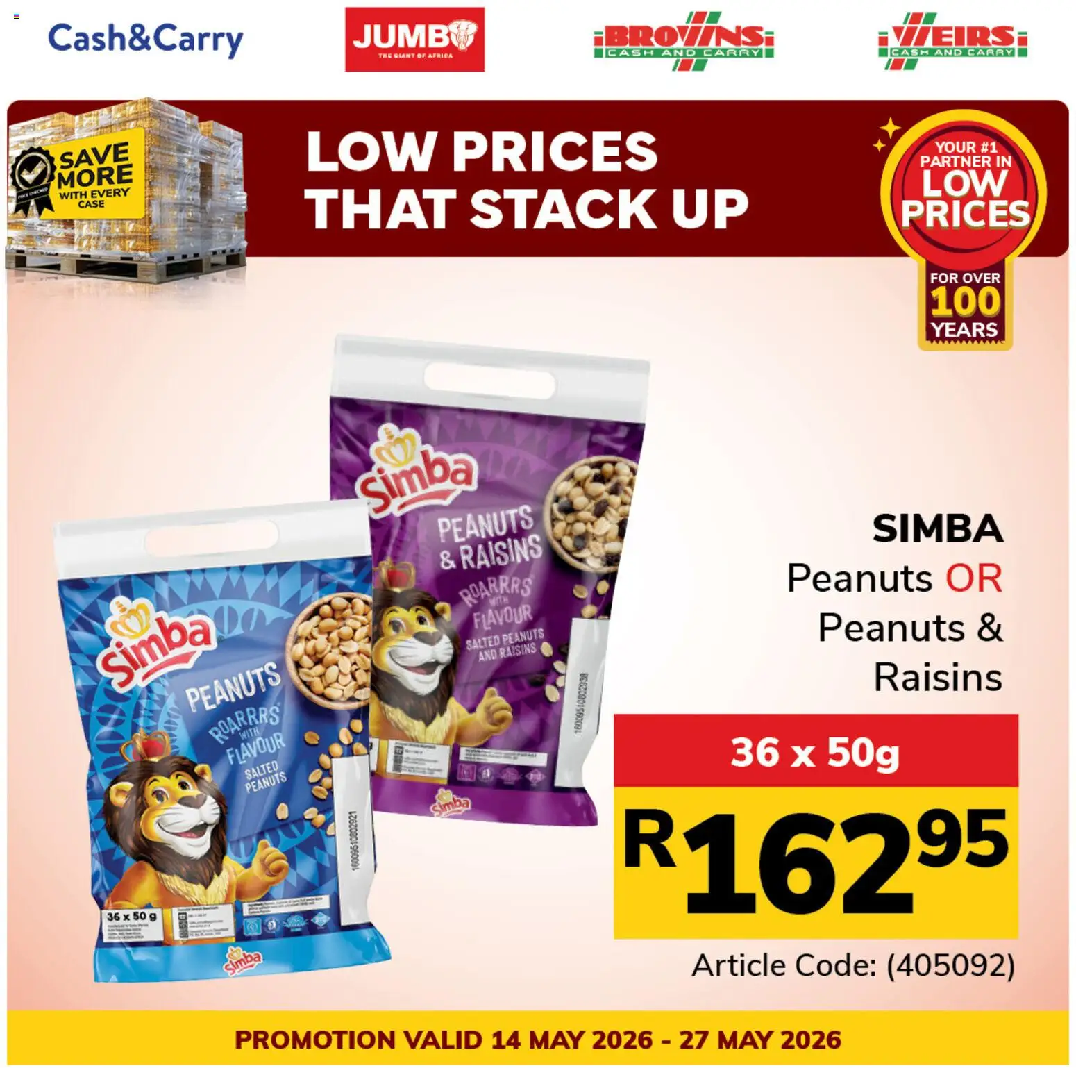 New Jumbo catalogue – valid from 14.05.2026 | Page: 6 | Products: Case, Peanuts, Raisins