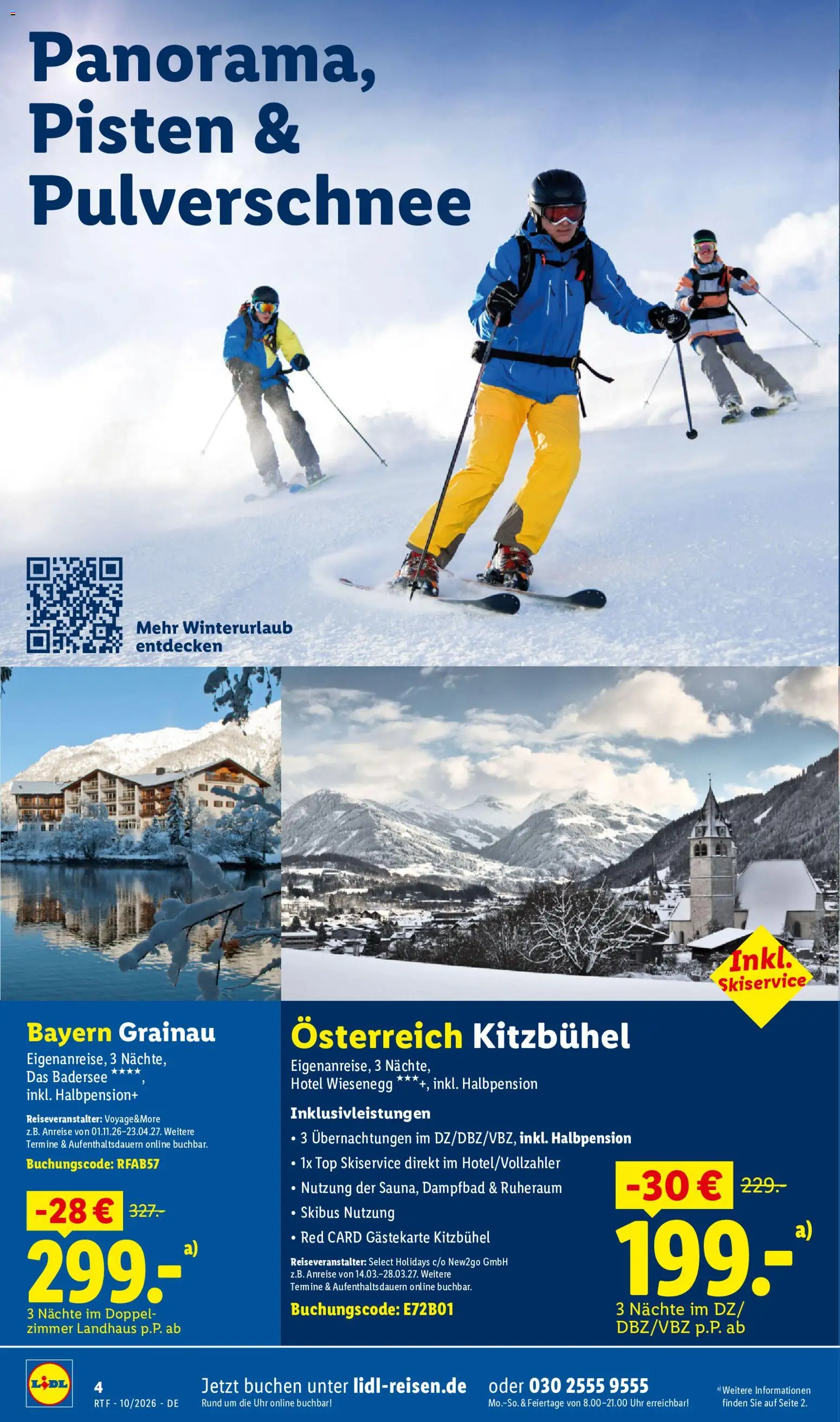 Lidl Reisen Oktober/November Reise-Highlights – gültig ab 14.10.2026 | Seite: 4 | Produkte: Top, Uhr