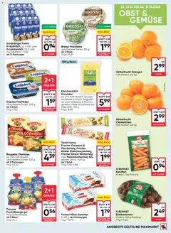 Maximarkt Flugblatt ab 29.10.2026 gültig | Seite: 9 | Produkte: Gemüse, Obst, Milch, Orangen