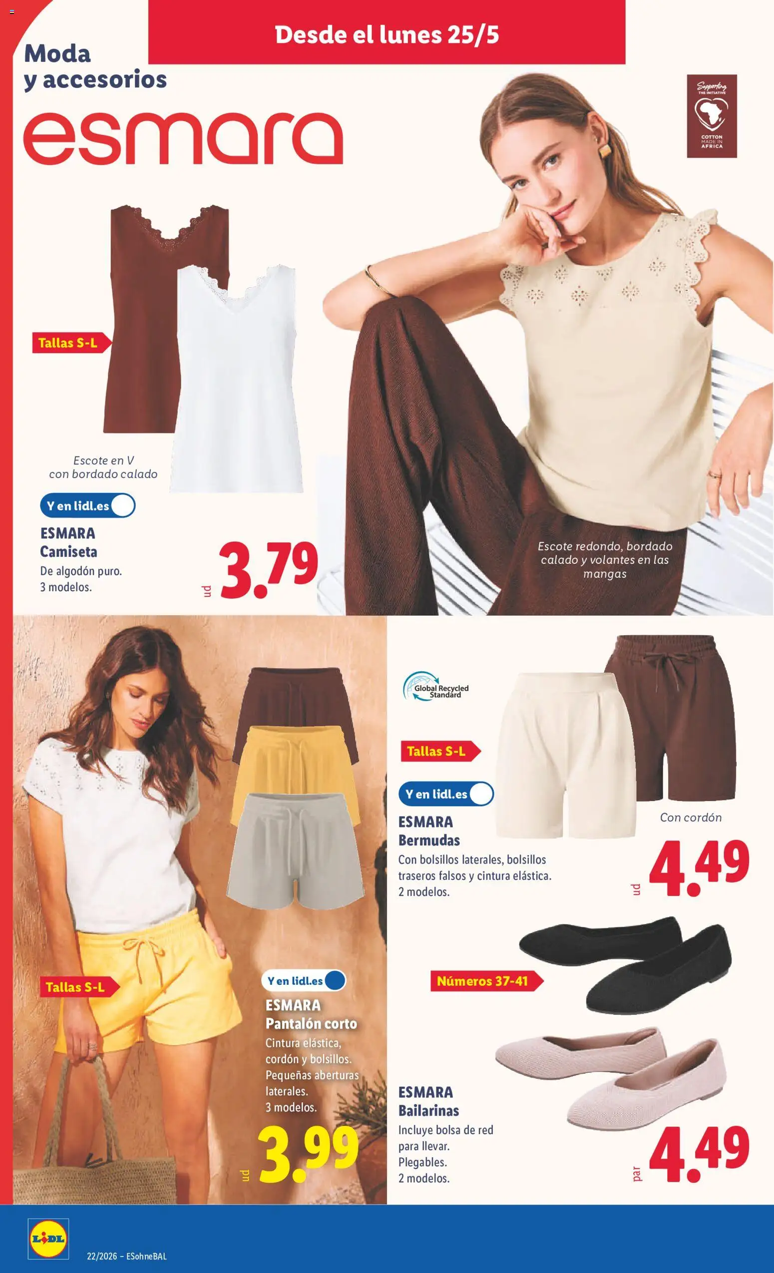 Lidl folleto de bazar │ válido desde el 25.05.2026 | Página: 16 | Productos: Bermudas, Bailarinas, Bolsa, Pantalón corto