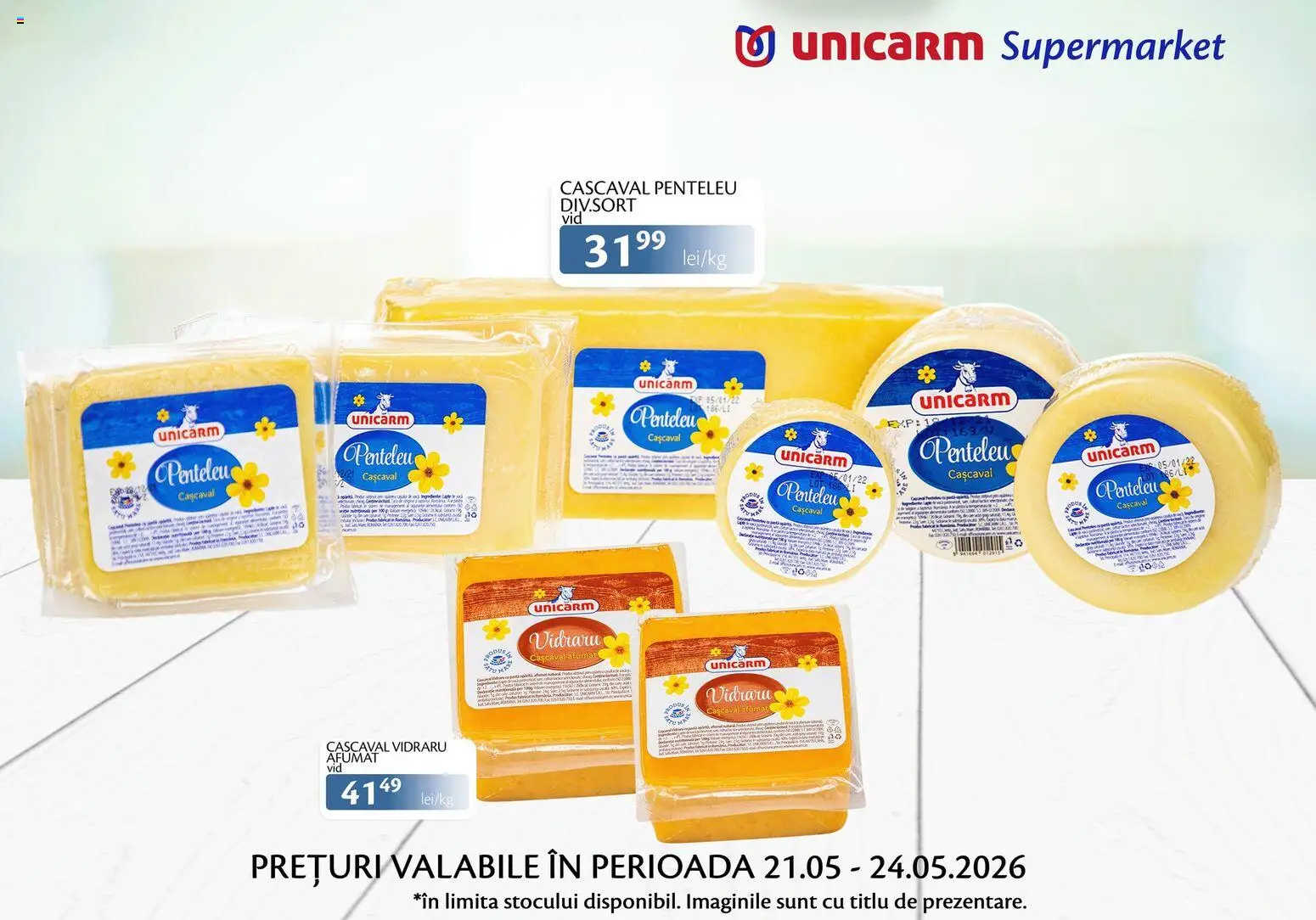 Noul catalog Unicarm – valabil de la 21.05.2026 | Pagină: 6 | Produse: Cașcaval