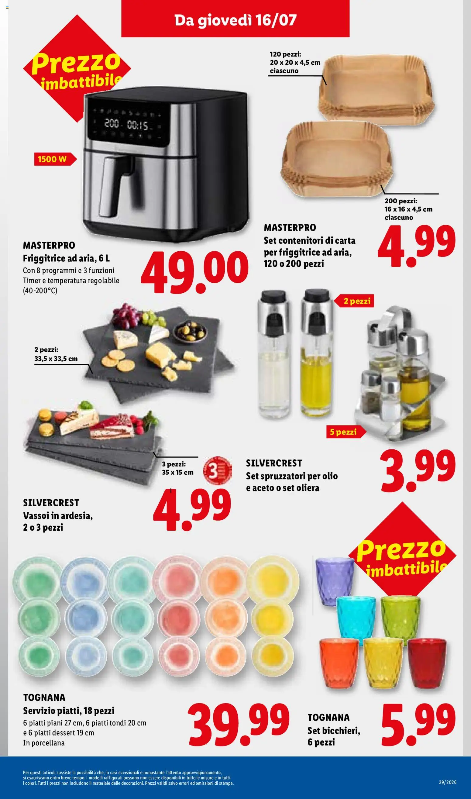 Volantino Lidl del 16/07/2026 | Pagina: 35 | Prodotti: Olio, Aceto, Friggitrice, Dessert