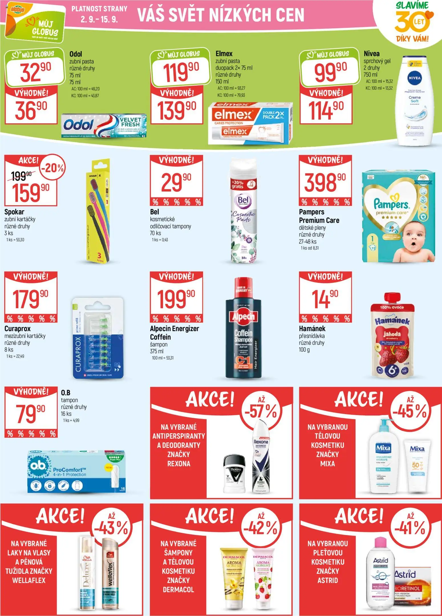 Globus leták od 02.09.2026 | Strana: 32 | Produkty: Mixa, Sprchový gel, Ovoce, Curaprox