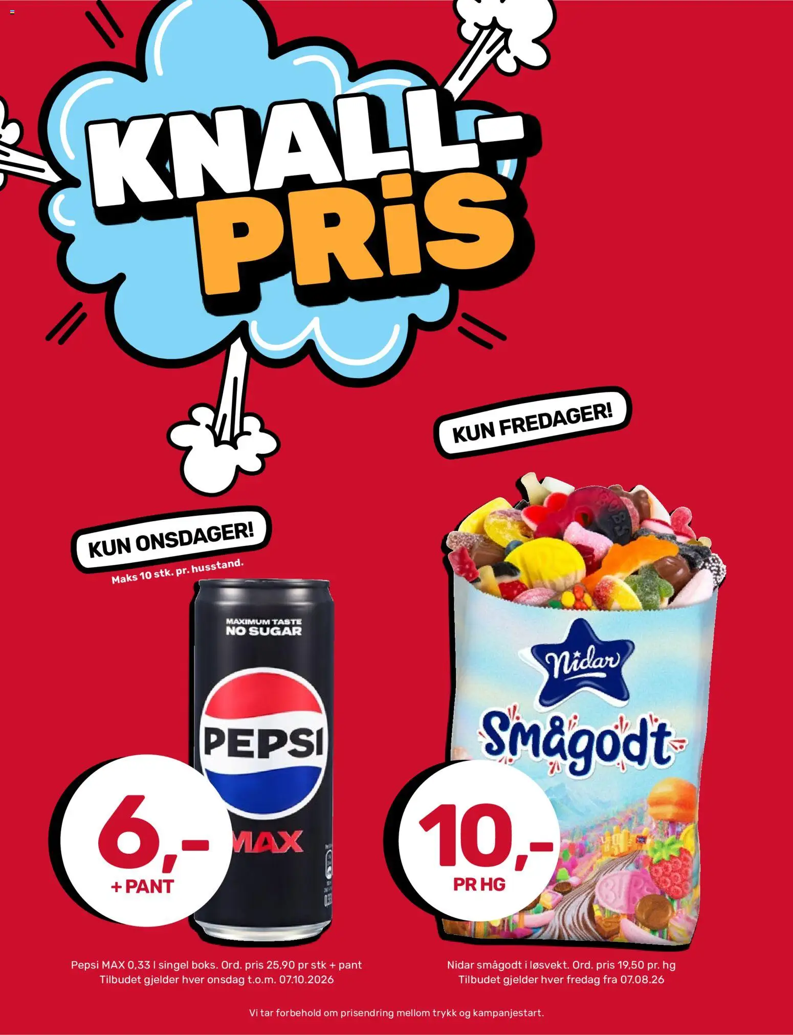 {H1} | Side: 9 | Produkter: Pepsi Max, Smågodt, Pepsi