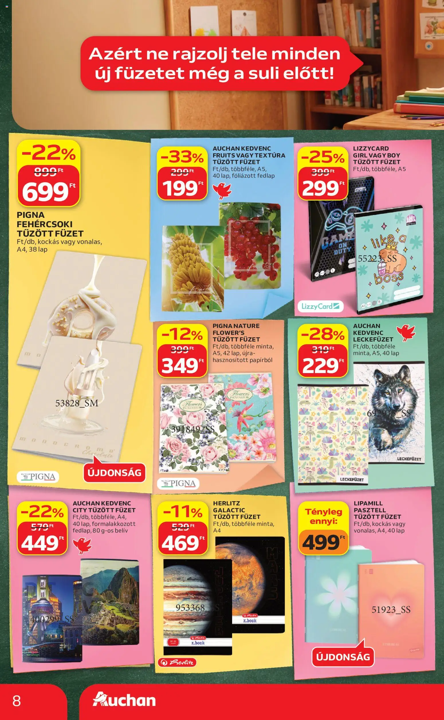 Auchan akciós ujság - amely érvényes a következő dátumtól: 2026.07.23. | Oldal: 8 | Termékek: Fehércsoki