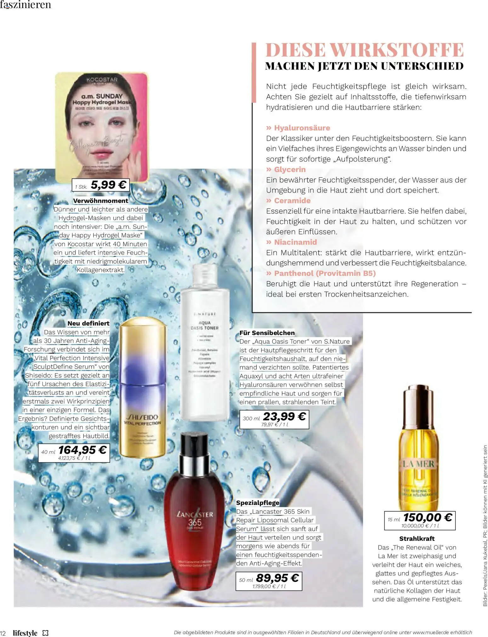 Müller Lifestyle – gültig ab 01.09.2026 | Seite: 12 | Produkte: Toner, Maske, Wasser, Serum