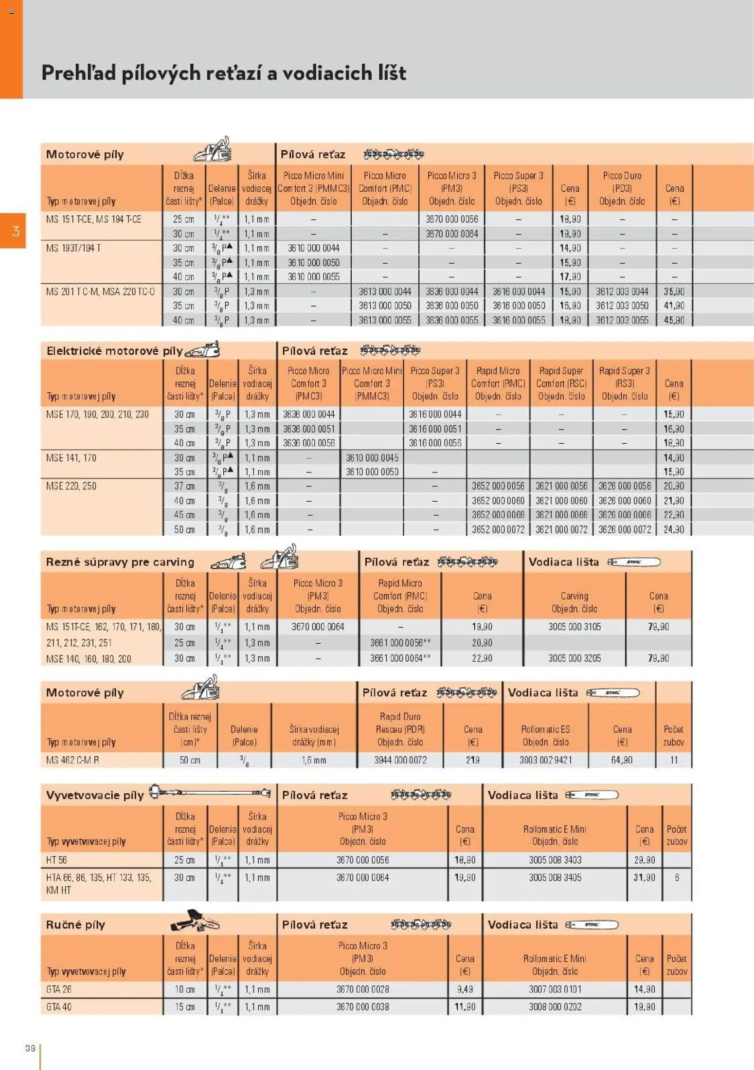 Nové STIHL akcie – leták je platný od 19.08.2026 | Strana: 38 | Produkty: Rezne