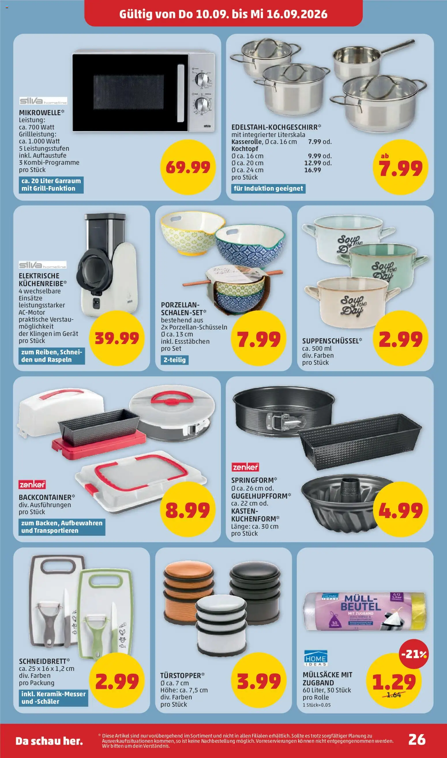 Penny Markt Flugblatt gültig ab 10.09.2026 | Seite: 26 | Produkte: Müllsäcke