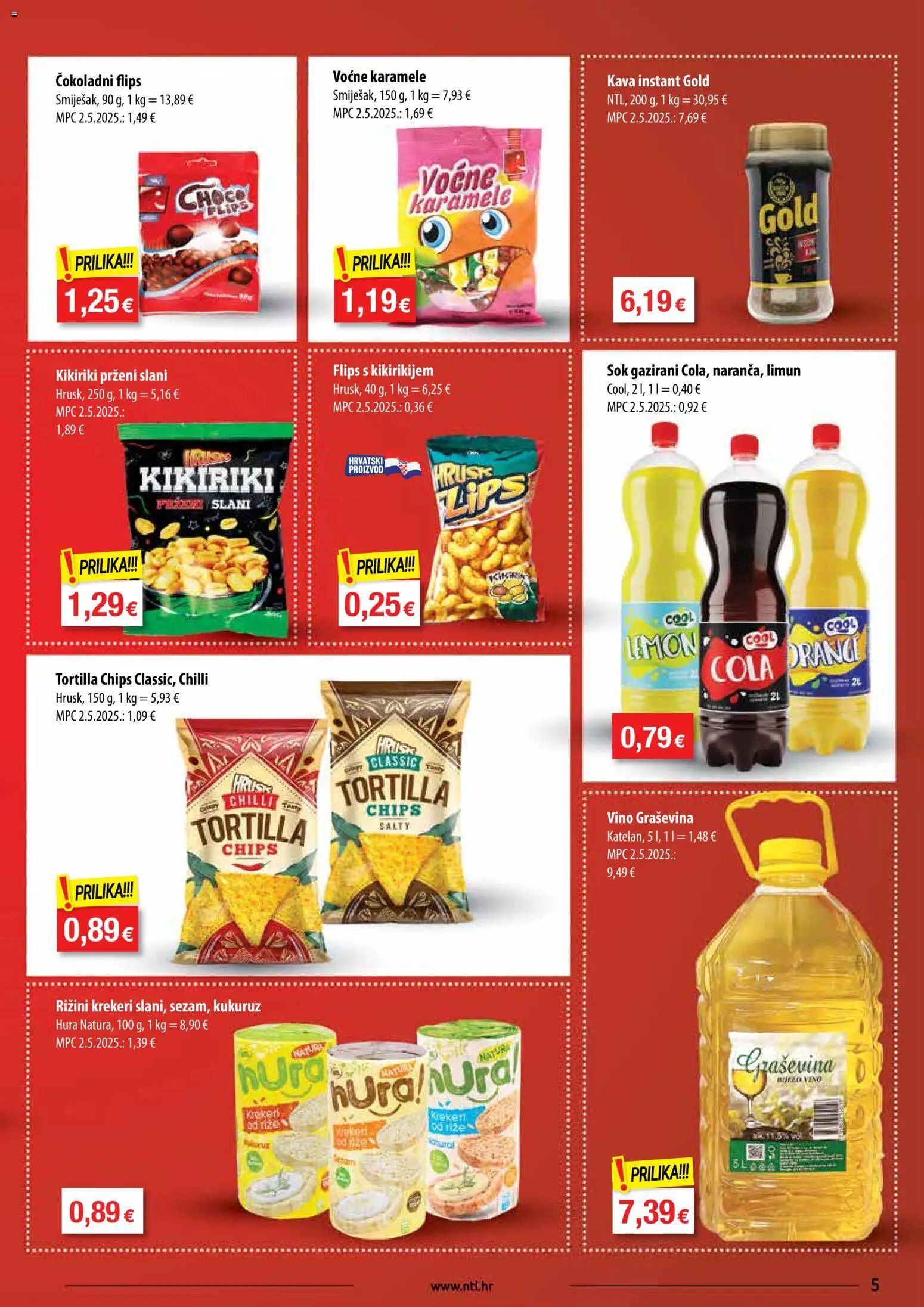 NTL katalog | vrijedi od 15.07.2026 | Stranica: 5 | Proizvodi: Kava instant, Kukuruz, Kava, Limun
