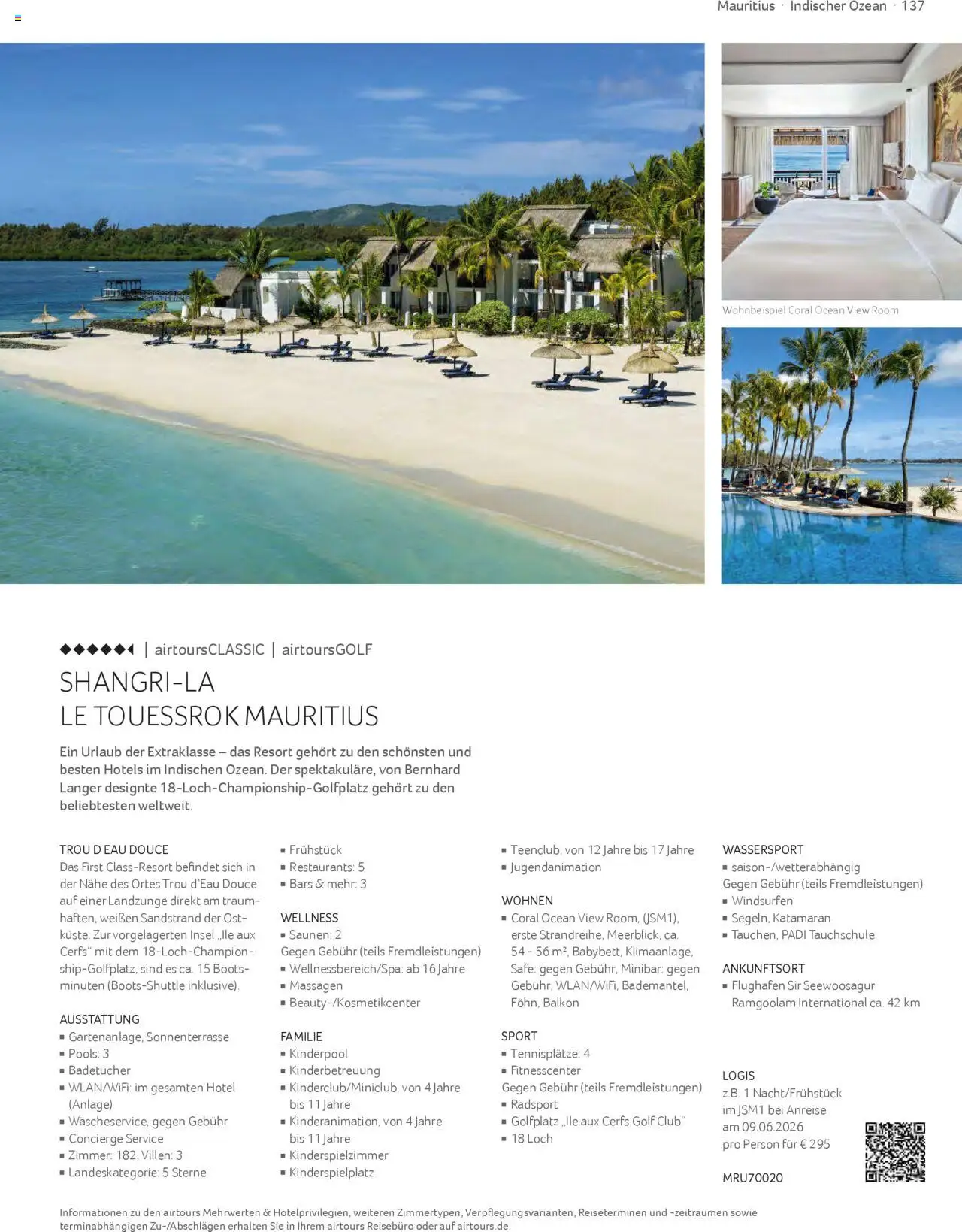 TUI airtours Katalog  Erstklassige Fernreisen 2025/26 – gültig ab 01.11.2025 | Seite: 137 | Produkte: Coral