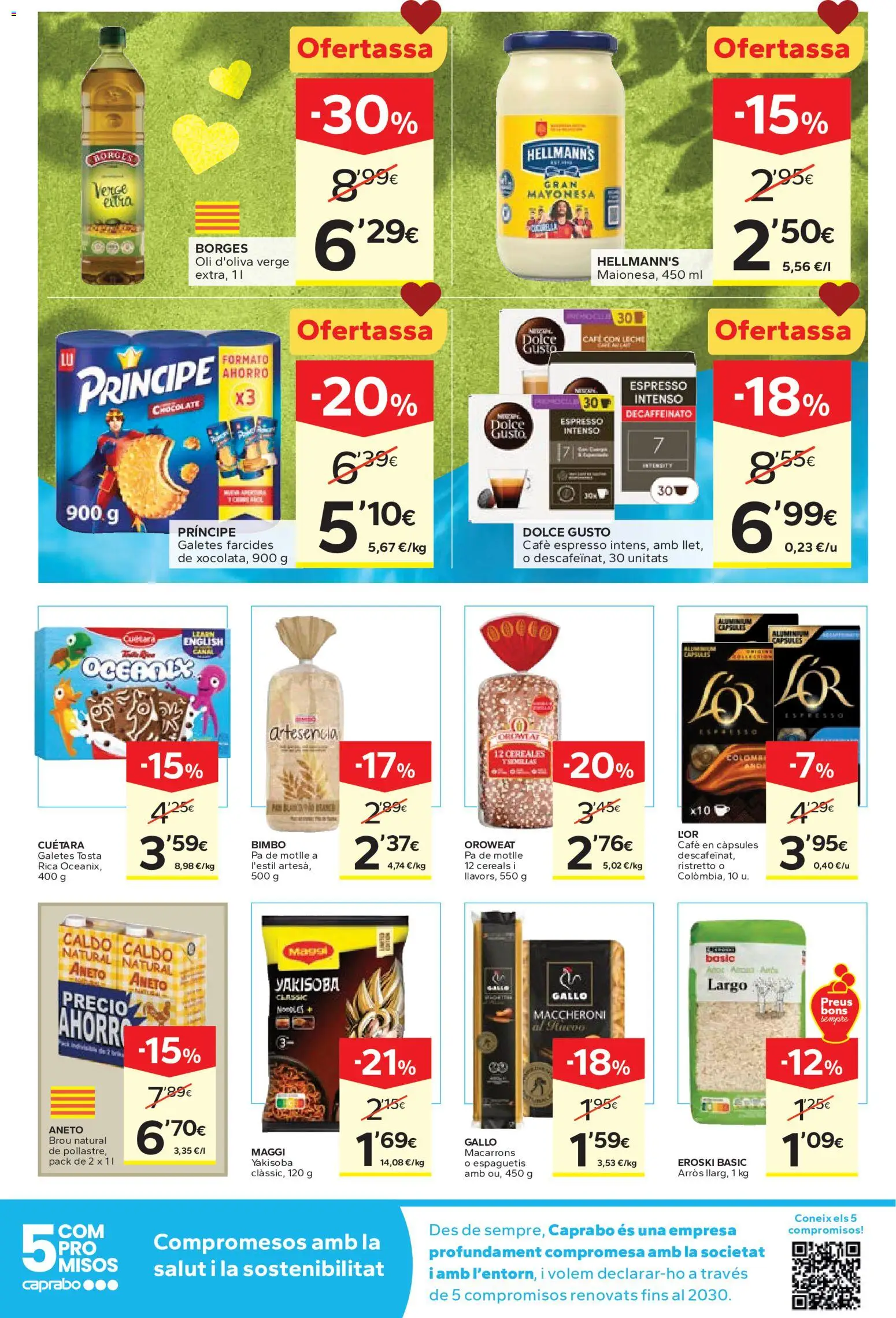 Caprabo Ofertasses d'estiu │ válido desde el 28.05.2026 | Página: 8 | Productos: Leche, Café, Chocolate, Cereales