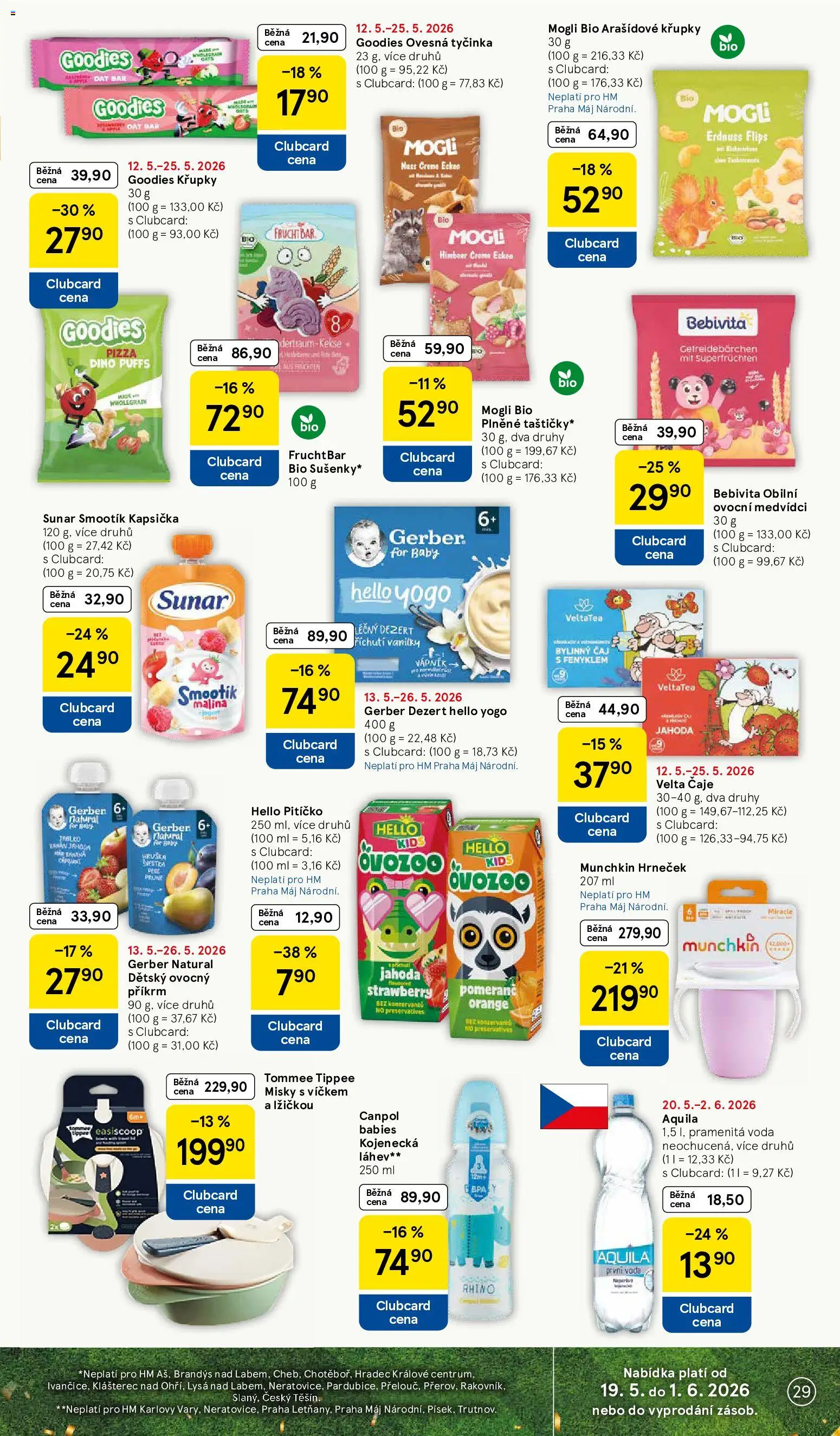 Tesco leták - Hypermarket od 20.05.2026 | Strana: 29 | Produkty: Pizza, Sunar, Čaje, Aquila