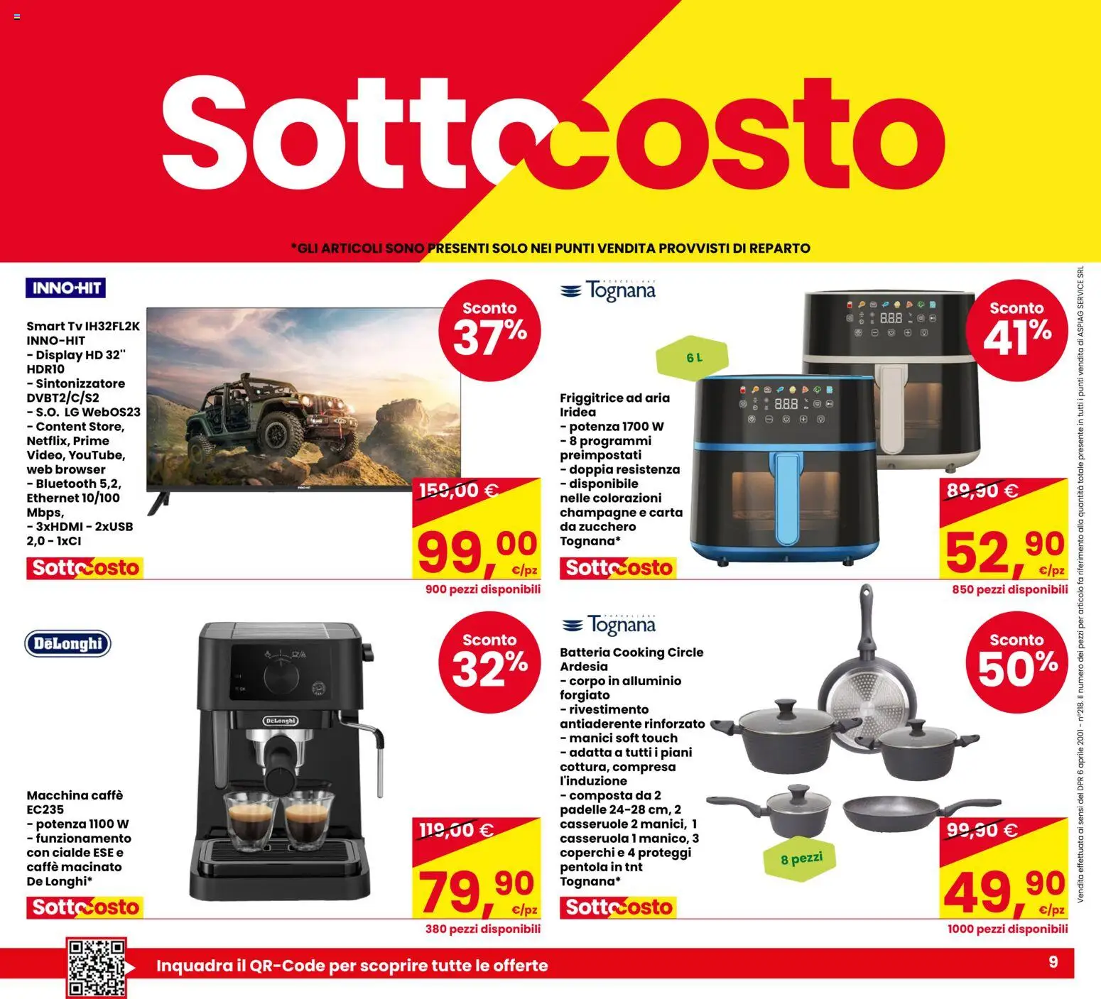 Volantino Eurospar del 01/10/2026 | Pagina: 9 | Prodotti: Caffè, Casseruola, Batteria, Macinato