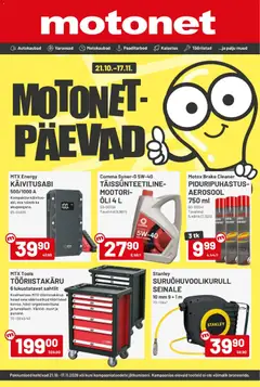 Motonet-mainoslehti voimassa 21/10/2026 alkaen