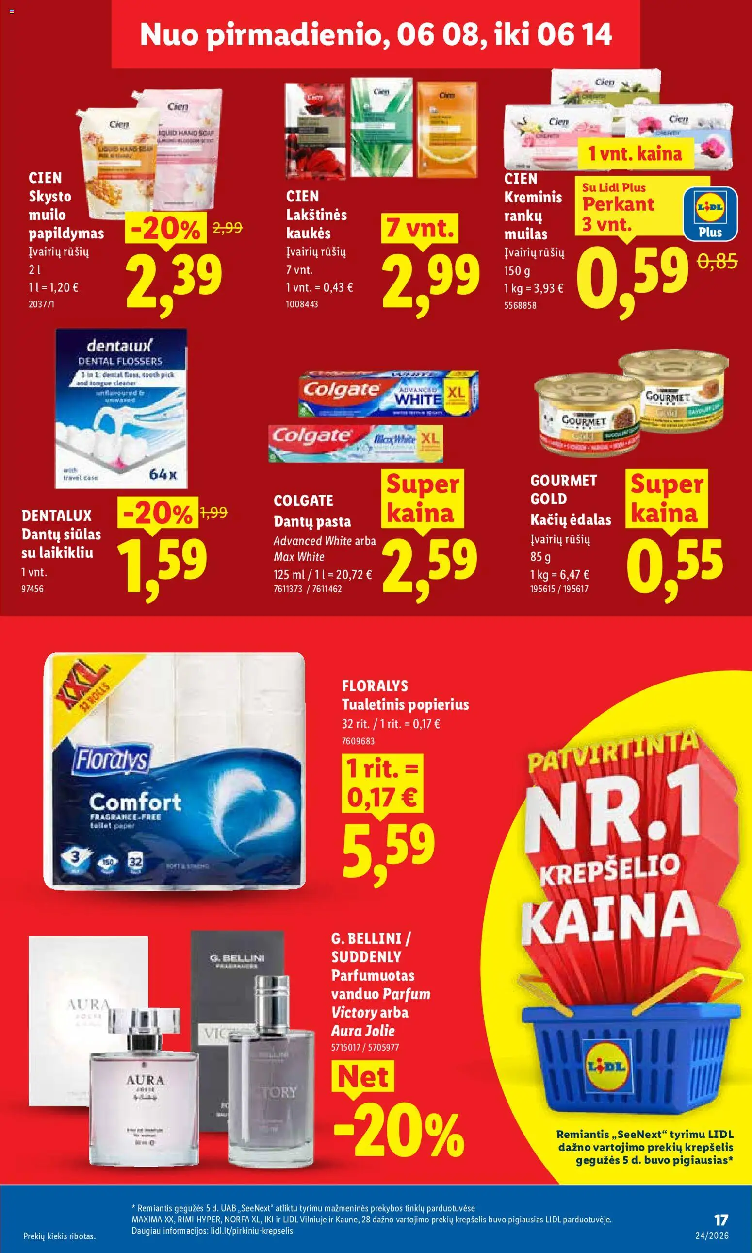 LIDL akcijos nuo 08.06.2026 | Puslapis: 21 | Prekių: Muilas, Krepšelis, Tualetinis popierius