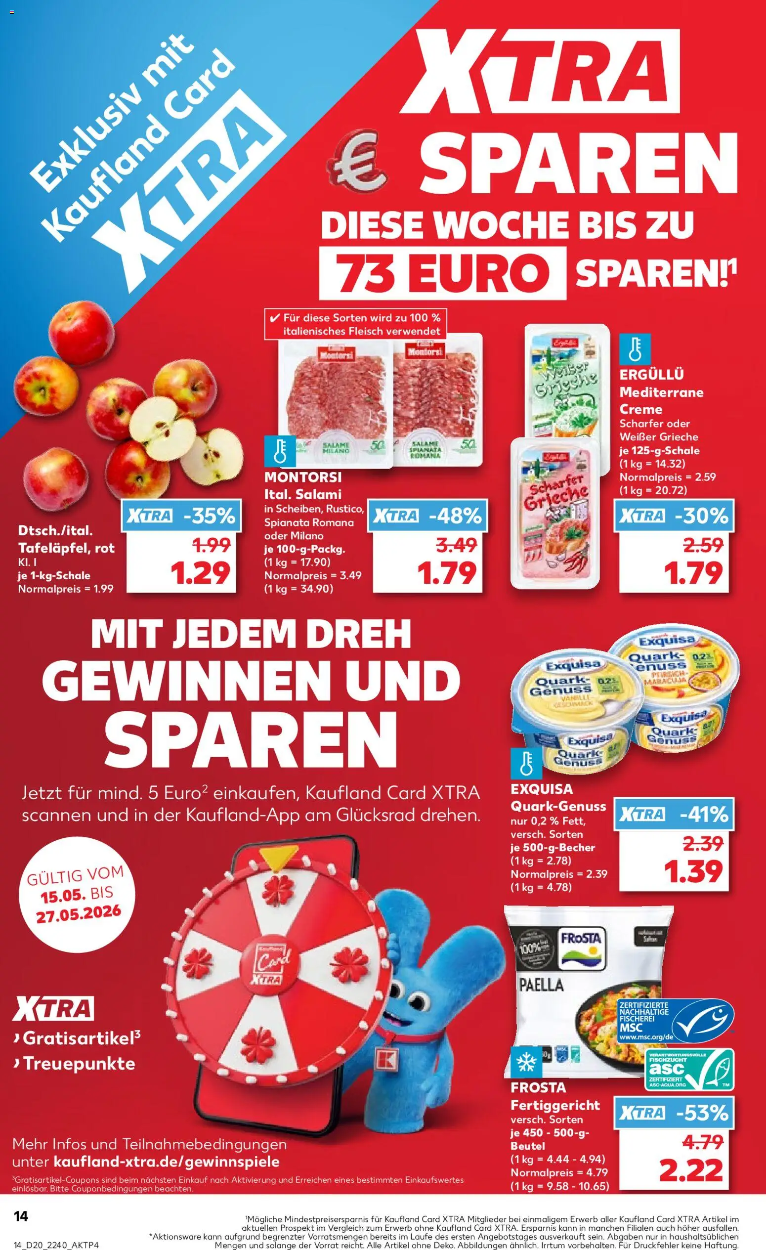 Kaufland Prospekt Stuttgart	 – gültig ab 15.05.2026 | Seite: 14 | Produkte: Quark, Creme, Exquisa, Salami