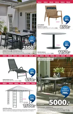 Forhåndsvisning av MARIELYST bord grå + INGTURP stol svat, Bord: Aluminium og kunsttre. B90 x L150 x H74 cm. Stol: UV-beskyttet plast (20% resirkulert). Kan stables. Bord 2199,- Stol 469,- gyldig fra 29/06/2026 | Side: 13