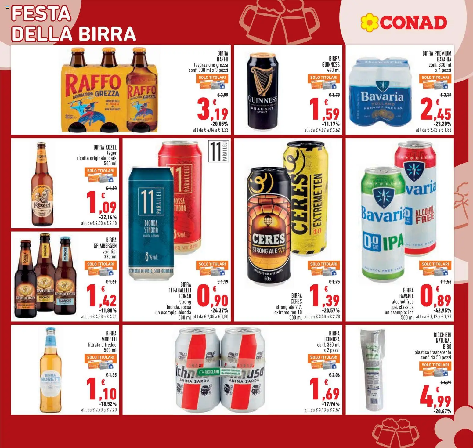 Volantino Conad del 13/08/2026 | Pagina: 15 | Prodotti: Ceres Birra, Birra Kozel, Birra, Birra Moretti
