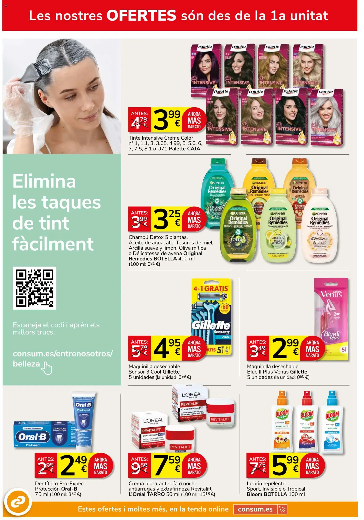 Consum folleto │ válido desde el 25/06/2026 | Página: 20 | Productos: Tinte, Champú, Aceite, Crema hidratante