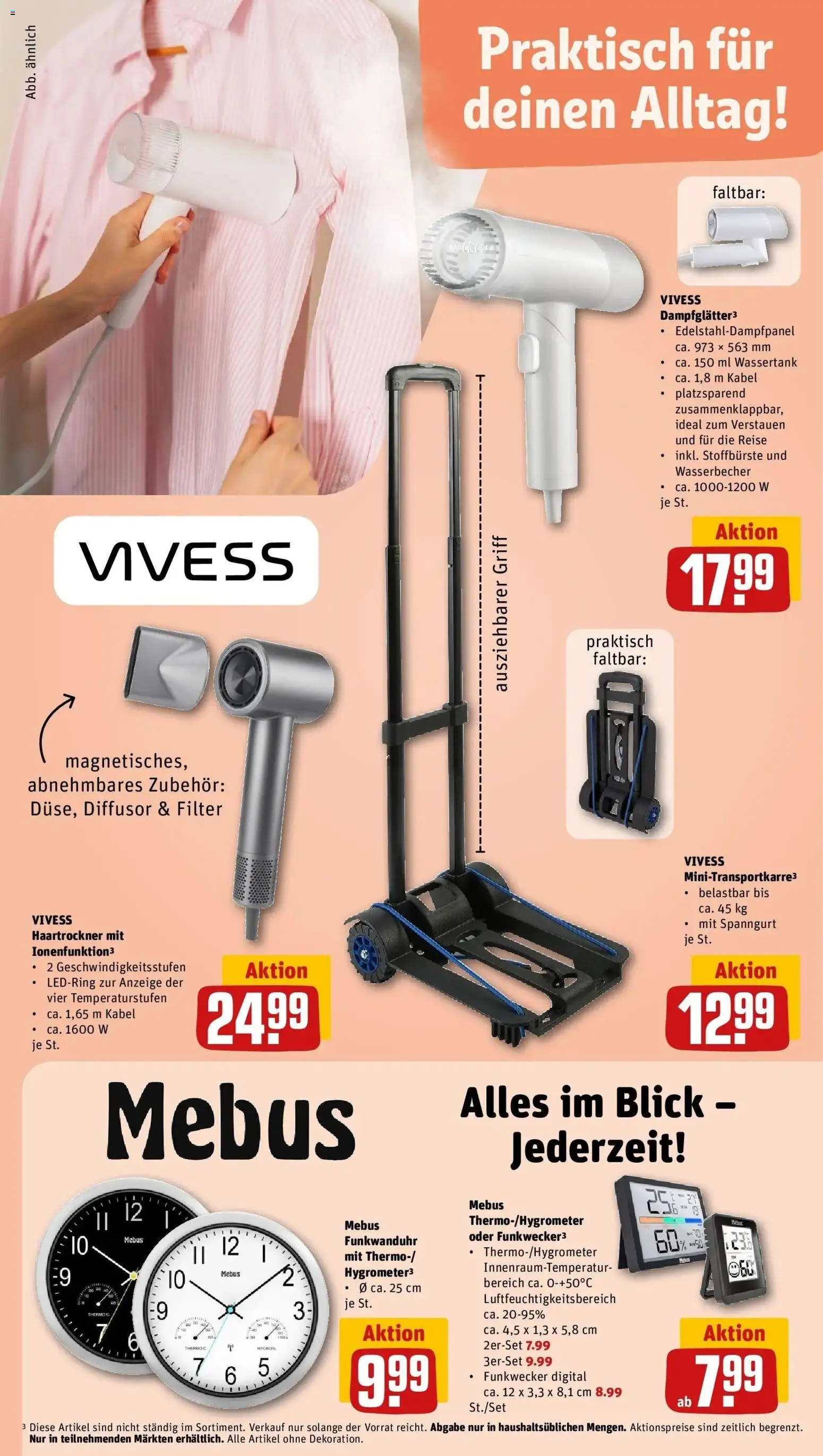 REWE Prospekt ab 05.10.2026 zum Blättern » Angebote | Seite: 25 | Produkte: Kabel, Haartrockner
