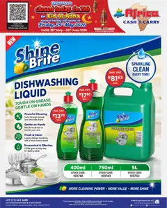 Africa Cash & Carry specials catalogue – valid from 28.05.2026 | Page: 17 | Products: Stock, Lemon, Dishwashing liquid