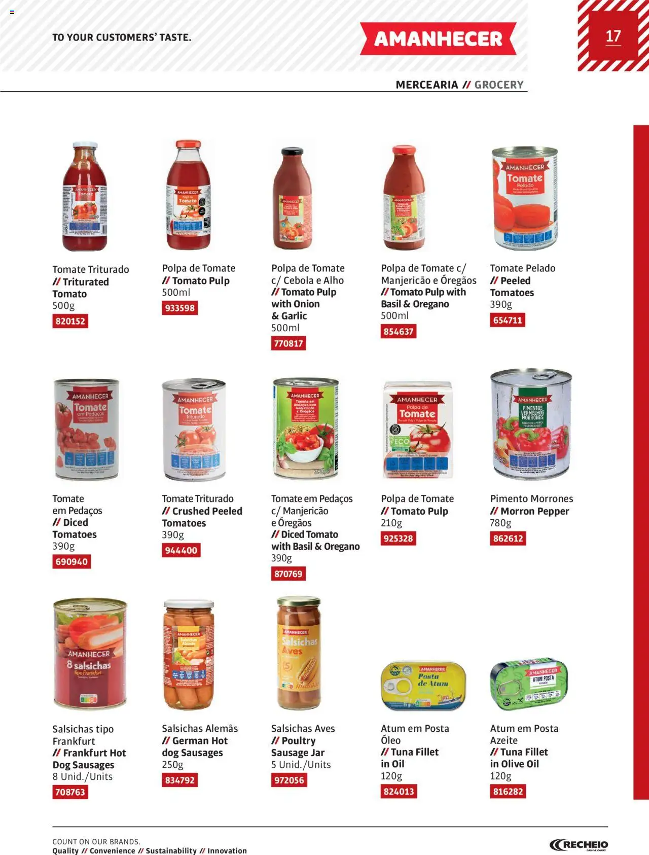 Recheio Amanhecer │ válido de 11.07.2024 | Página: 17 | Produtos: Atum, Azeite, Orégãos, Tomate