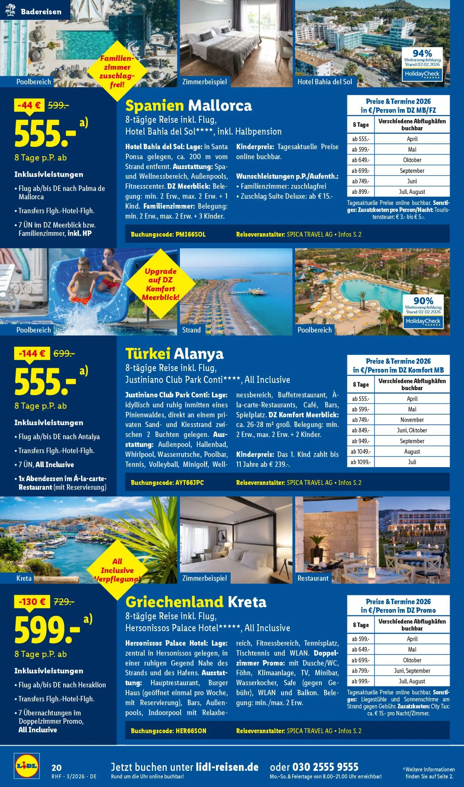 Lidl Reisen Prospekt 	 – gültig ab 28.02.2026 | Seite: 20 | Produkte: HP, Burger, Uhr
