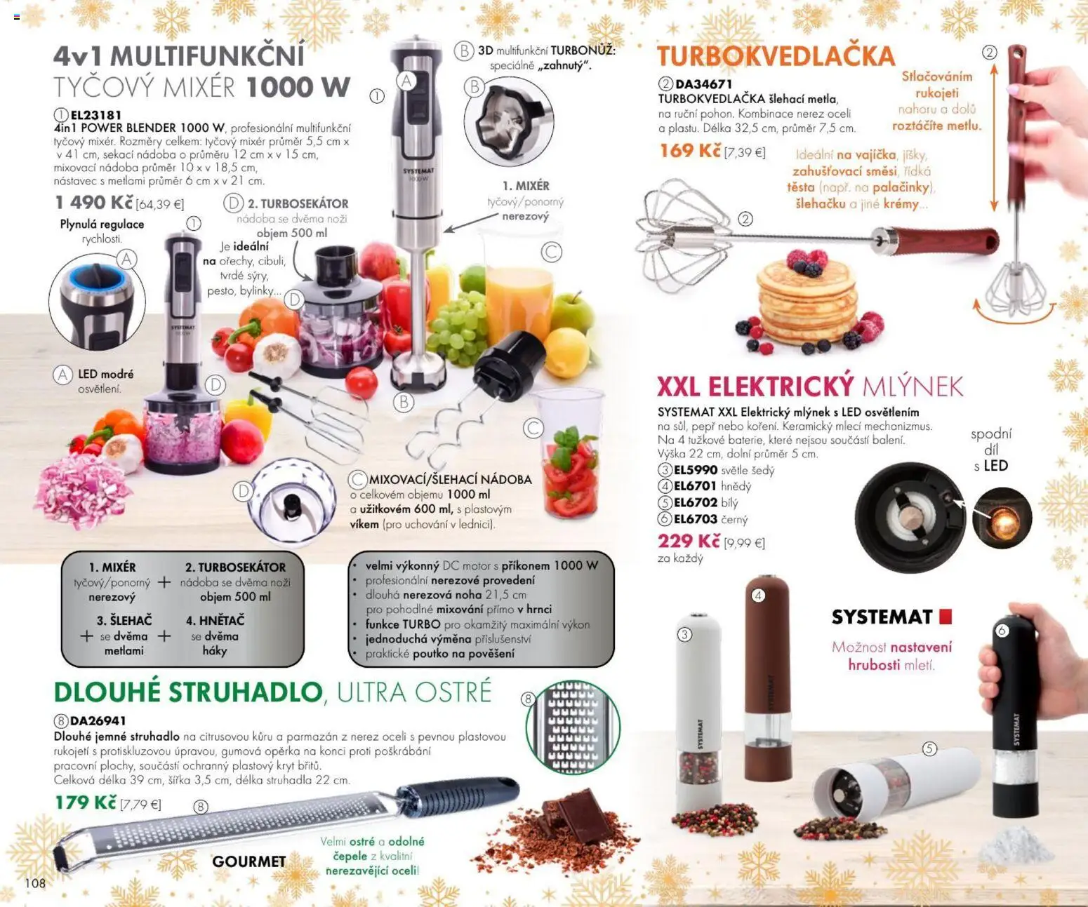 Nové Dedra akcie – leták je platný od 01.10.2026 | Strana: 108 | Produkty: Mixér, Tyčový mixér, Strúhadlo