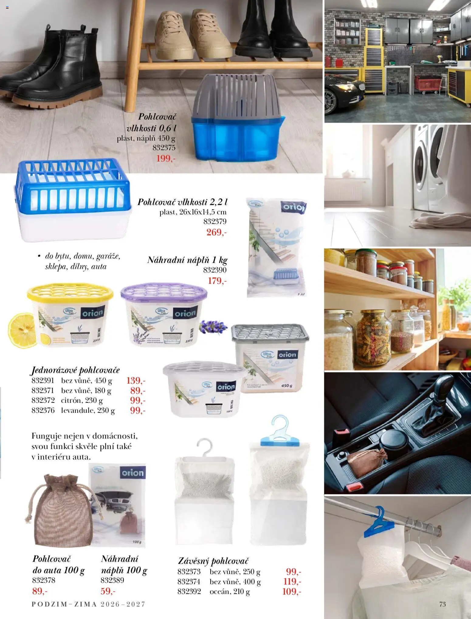 Orion katalog - Podzim/zima 2026/2027 od 22.09.2026 | Strana: 73 | Produkty: Pohlcovač vlhkosti