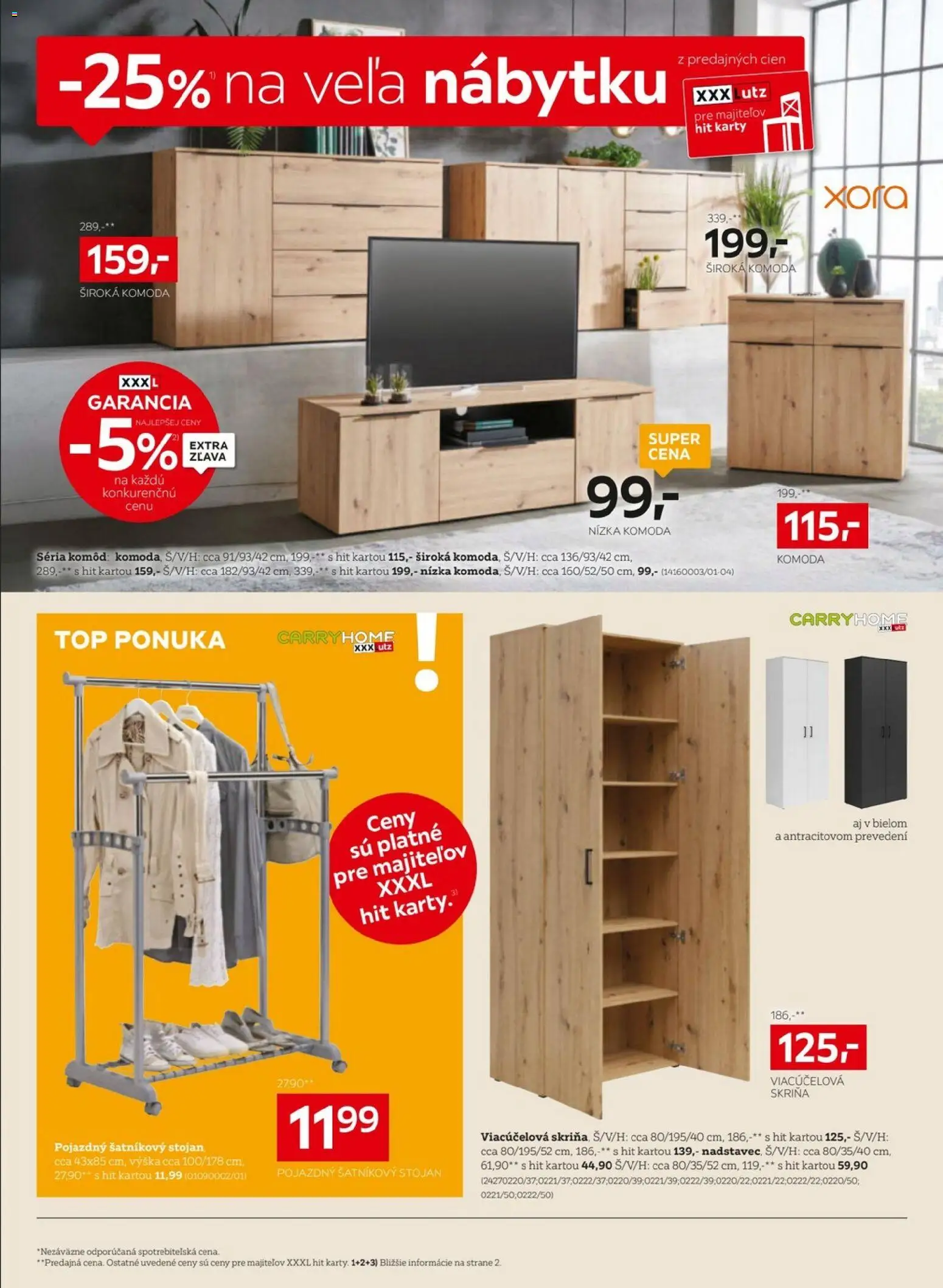 Nové XXXLutz akcie – leták je platný od 28.09.2026 | Strana: 11 | Produkty: Skriňa, Komoda