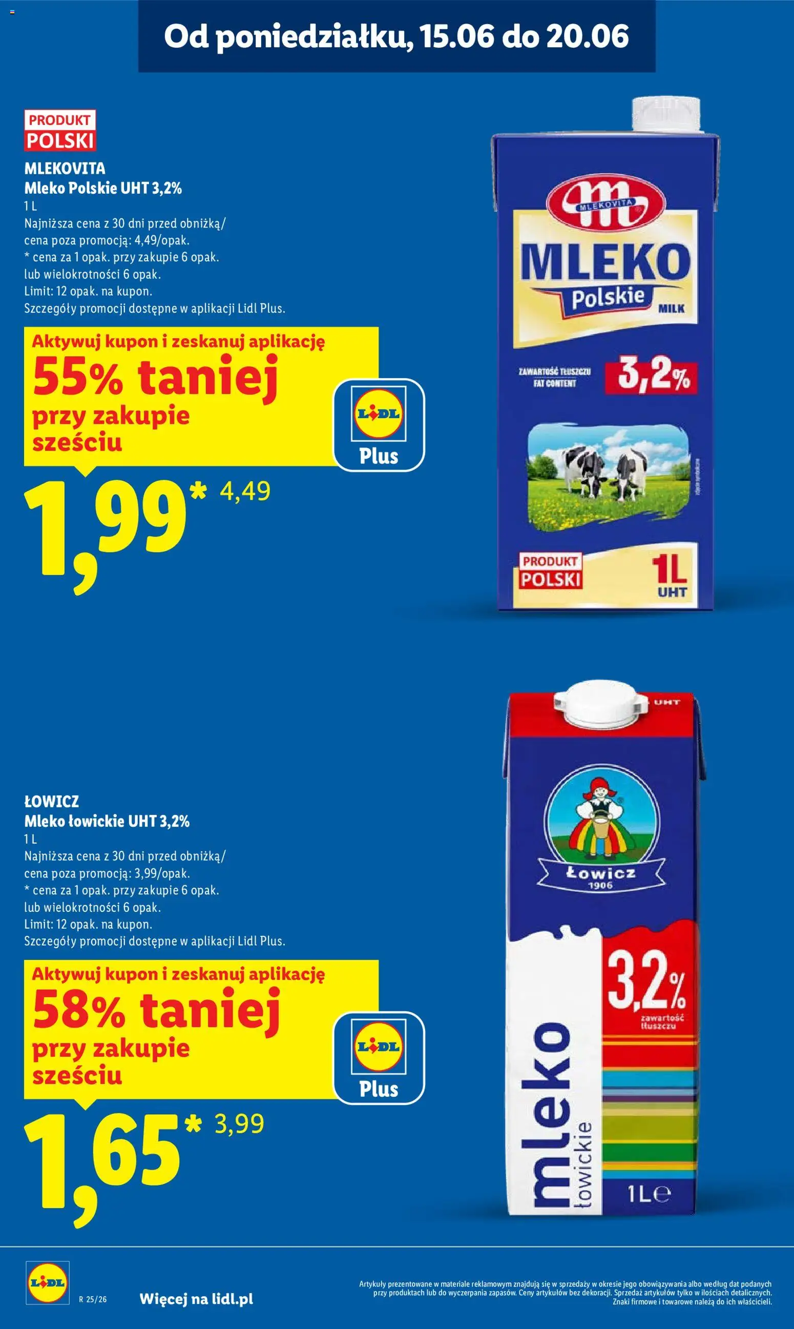 Lidl Polsko leták od 15.06.2026 | Strana: 8 | Produkty: Mléko