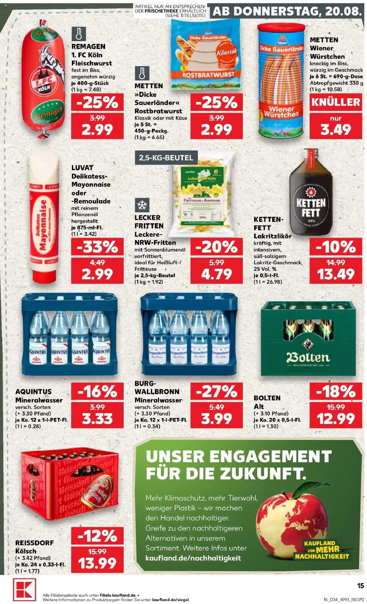 Prospekt Kaufland ab 17.08.2026 » Angebote Online zum Blättern | Seite: 26 | Produkte: Käse, Sonnenblumenol, Mineralwasser, Mayonnaise