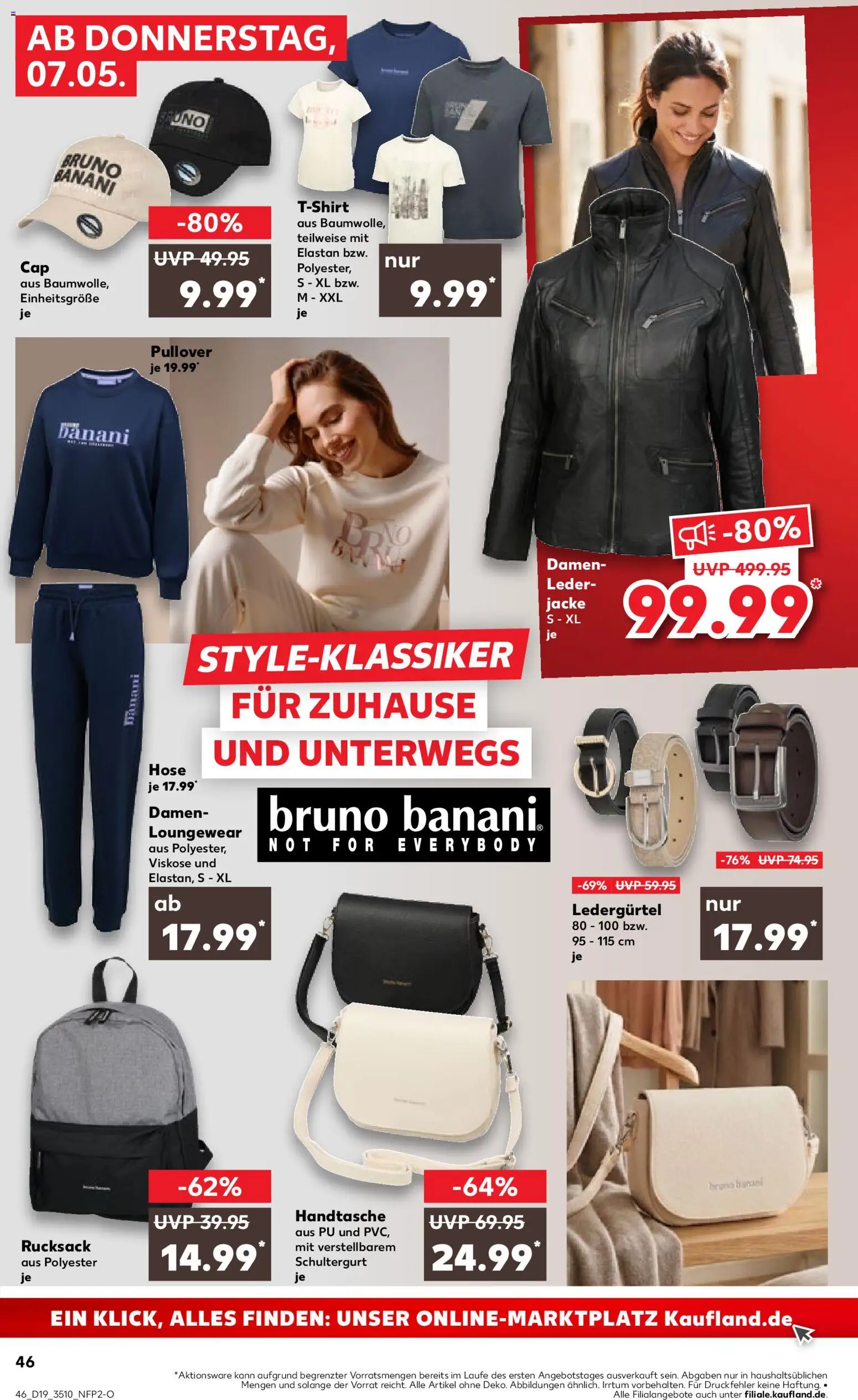 Kaufland Prospekt Leipzig	 – gültig ab 07.05.2026 | Seite: 46 | Produkte: Pullover, Jacke, Handtasche, Rucksack