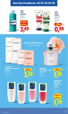LIDL leidinys galioja nuo 04.05.2026 | Puslapis: 35 | Prekių: Parfumuotas vanduo, Kremas, Prausiklis