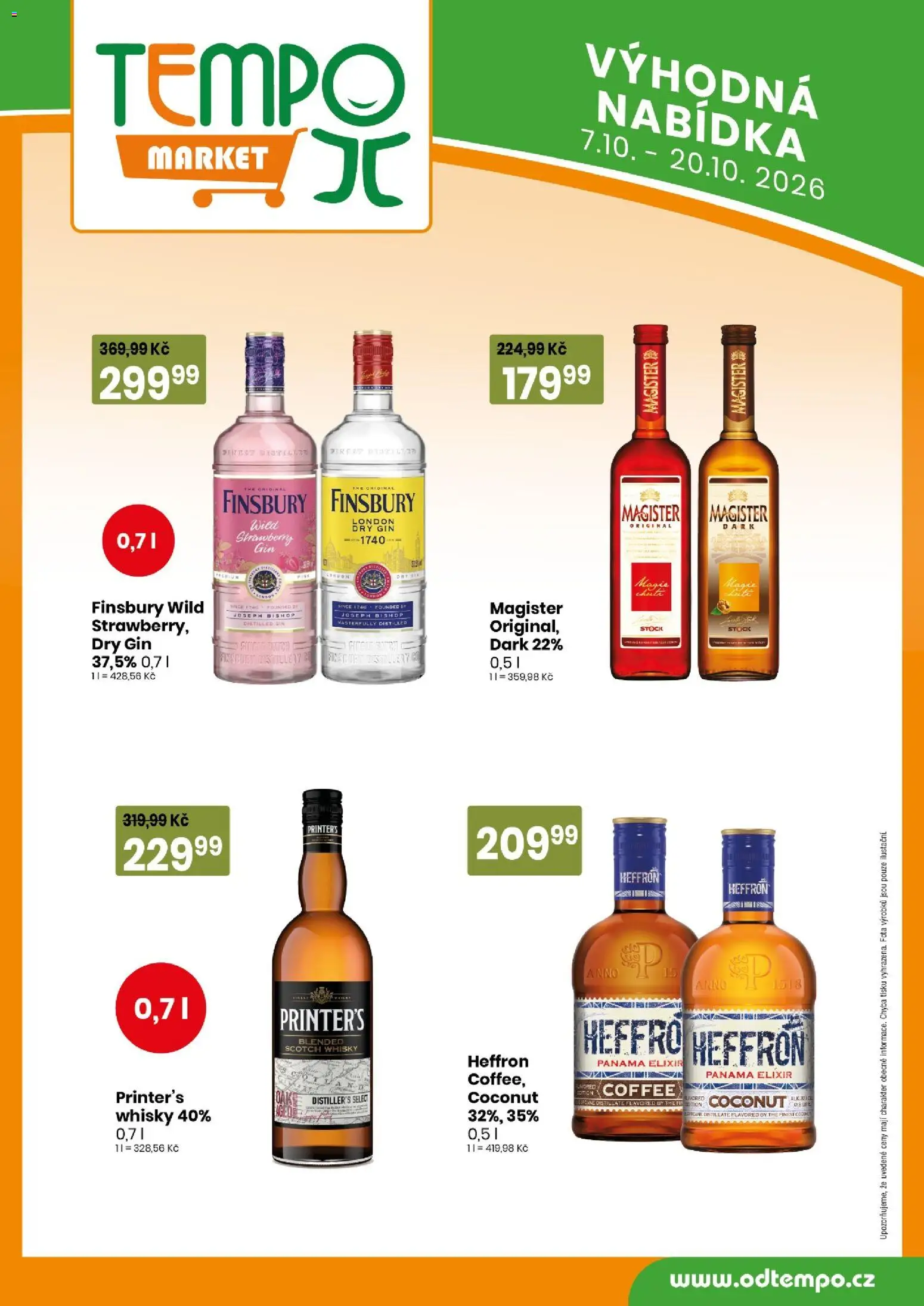 Tempo leták od 07.10.2026 | Strana: 9 | Produkty: Finest, Gin, Magister, Dry gin