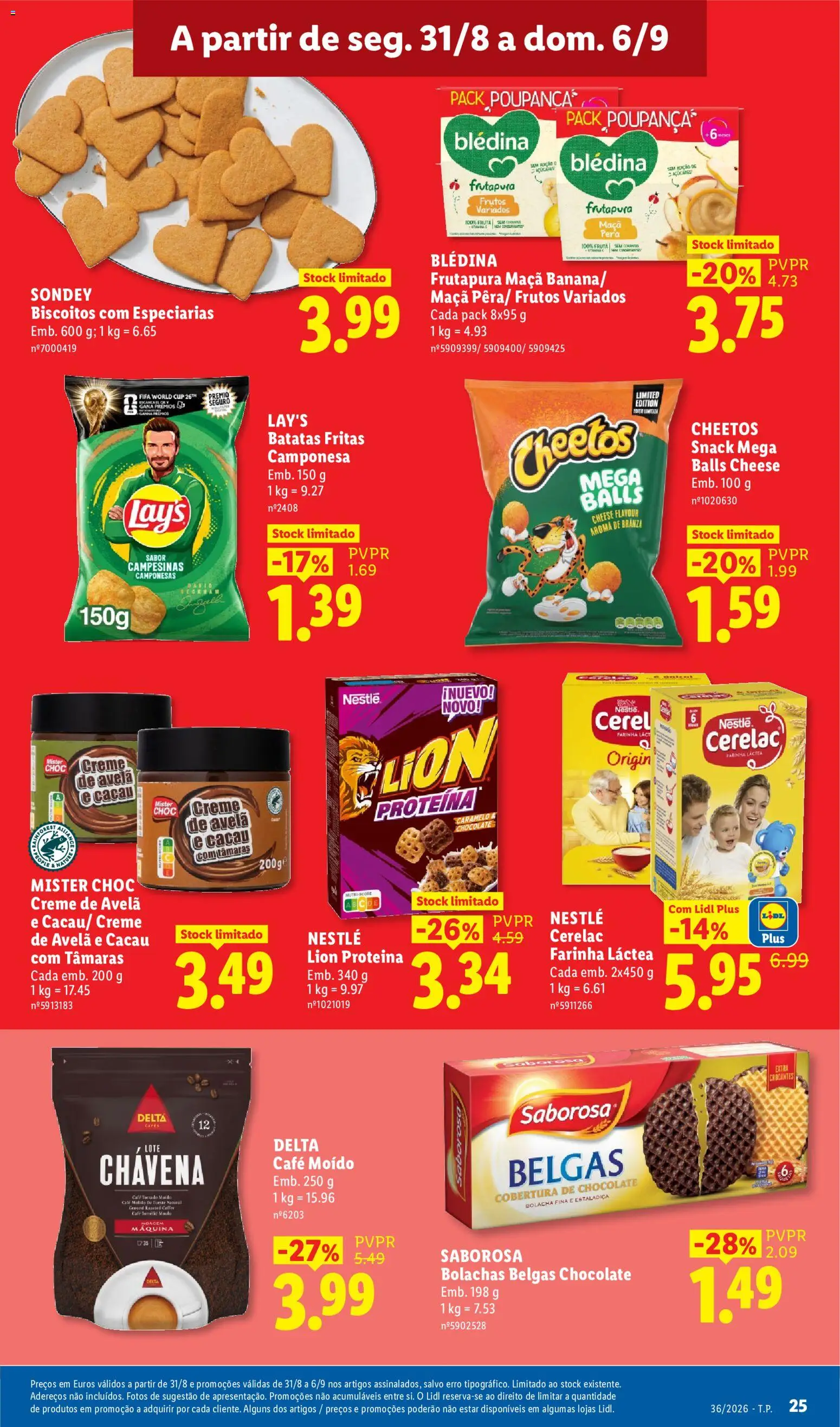 Lidl folheto │ válido de 31/08/2026 | Página: 25 | Produtos: Batatas, Tâmaras, Café, Biscoitos