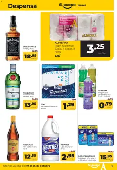 Vista previa Alimerka folleto válido desde el 19/10/2026 | Página: 15 | Productos: Ron, Ginebra, Jack Daniel's, Alcohol