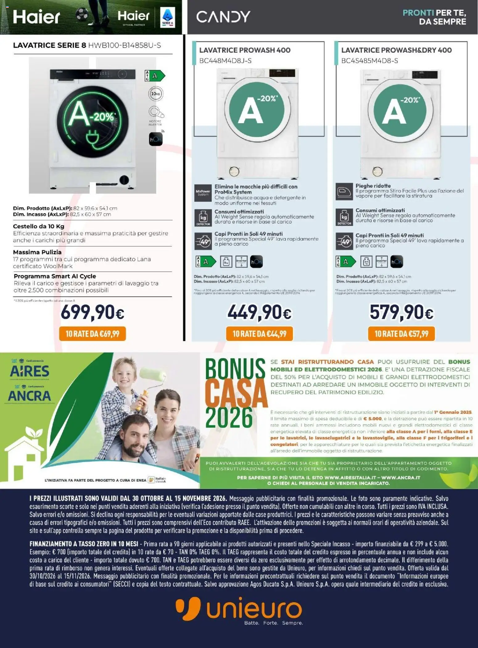 Nuovo Unieuro volantino Incasso dal 30/10/2026 > offerte anteprima 🛍️ | Pagina: 24 | Prodotti: Detergente, Acqua, Lavatrice