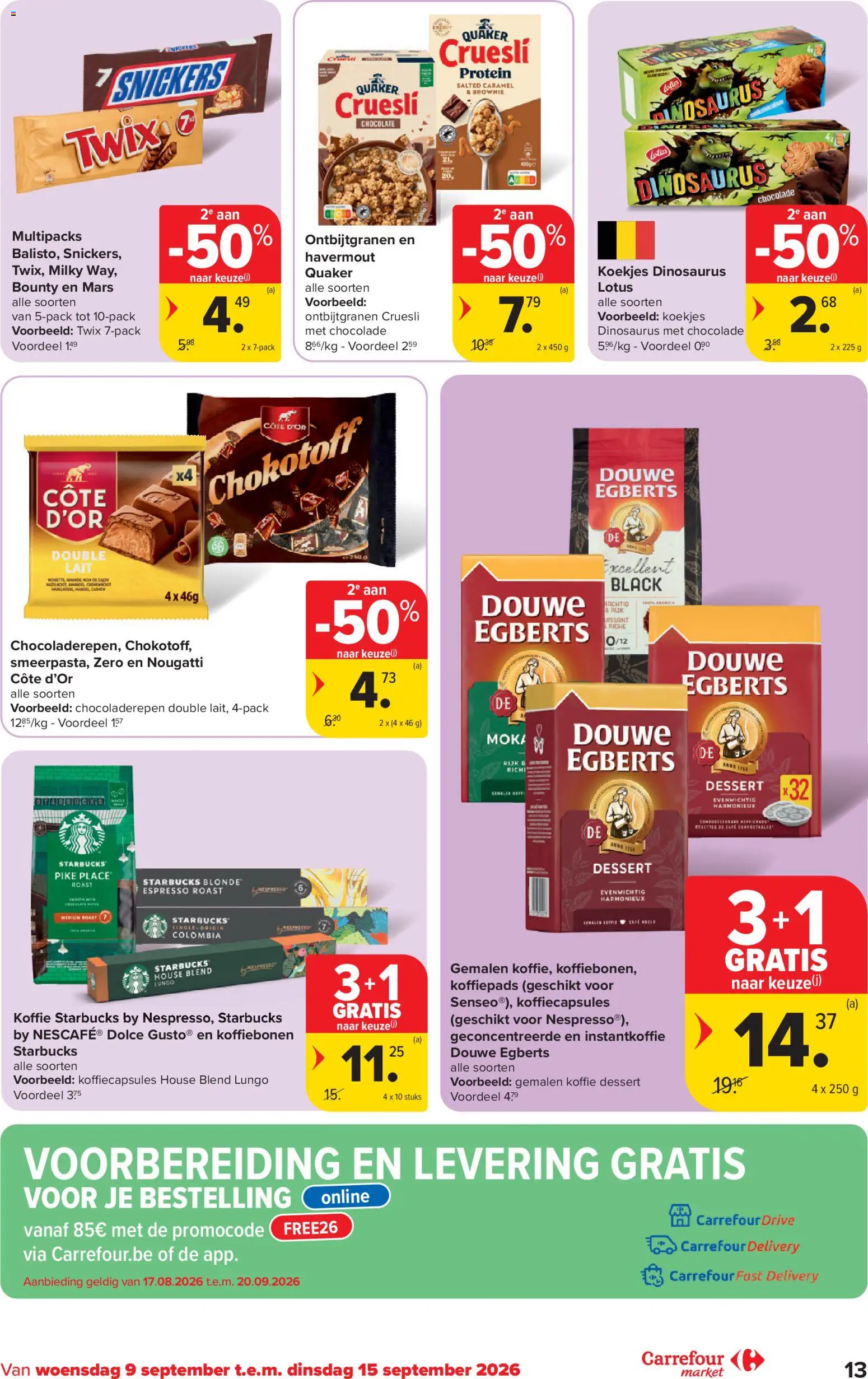 {H1} | Pagina: 13 | Producten: Gemalen koffie, Dessert, Lotus, Koffiecapsules