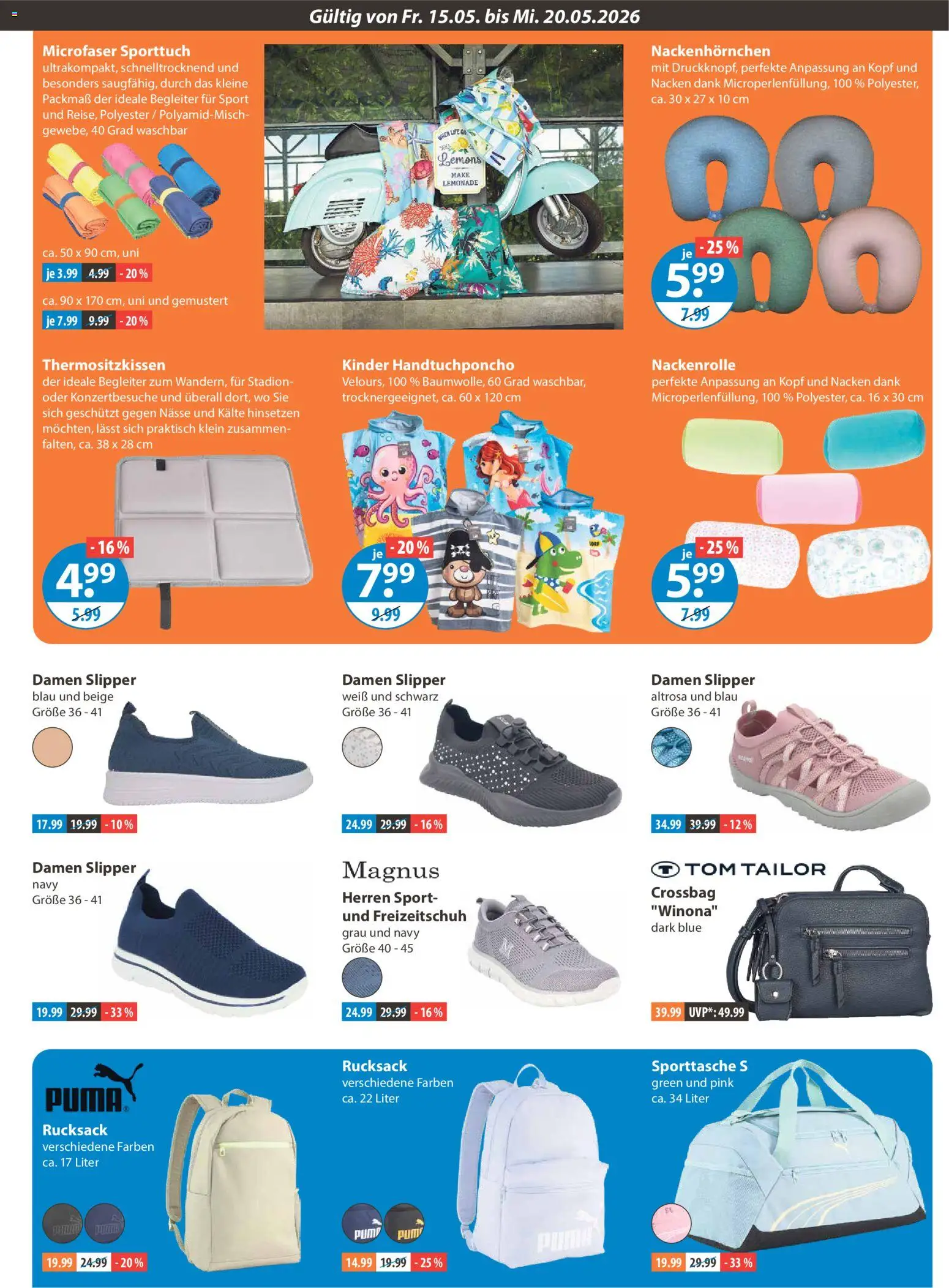 V-Markt München – gültig ab 15.05.2026 | Seite: 15 | Produkte: Freizeitschuh, Rucksack