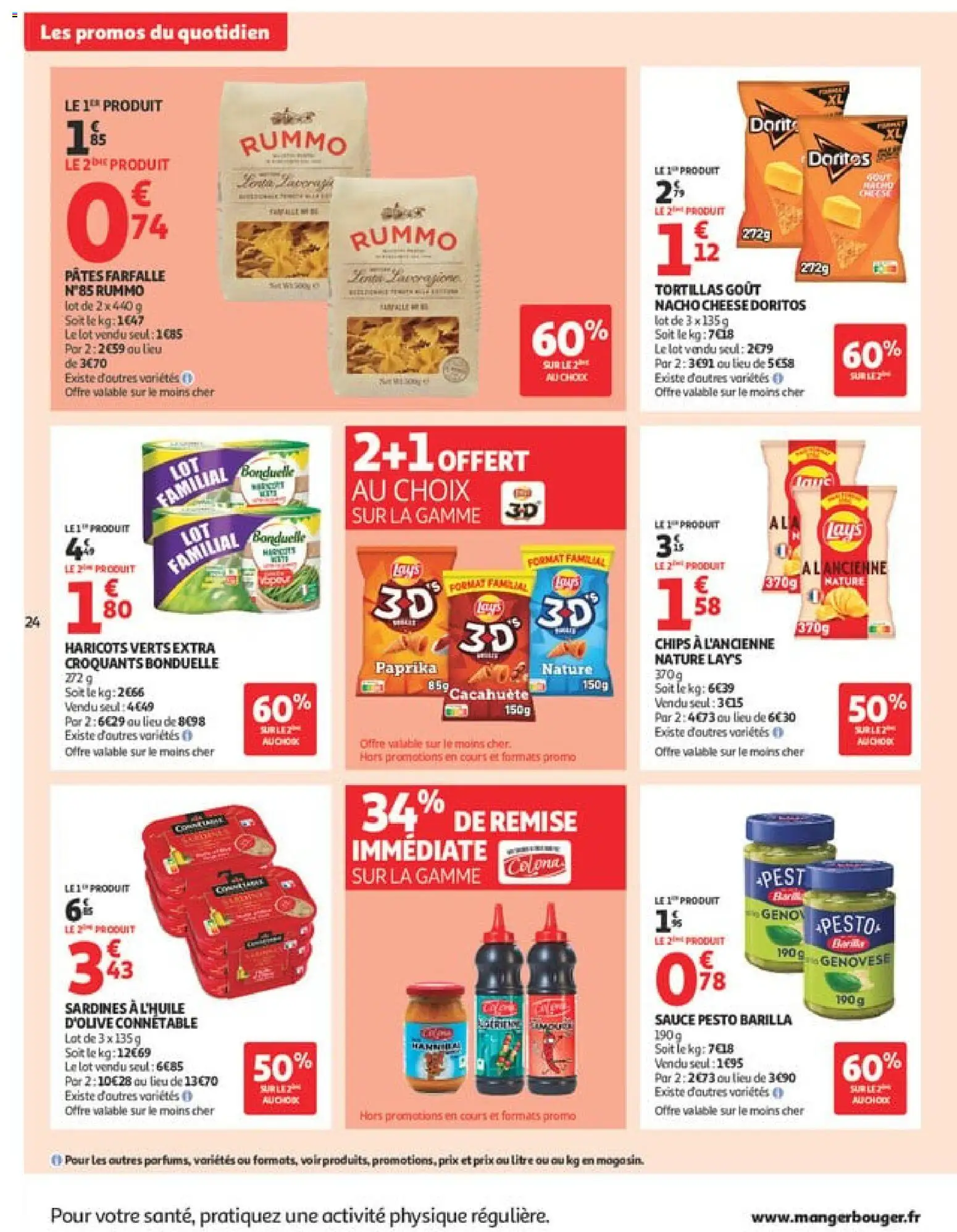 {H1} | Page: 24 | Produits: Haricots verts, Tortillas, Pâtes, Chips