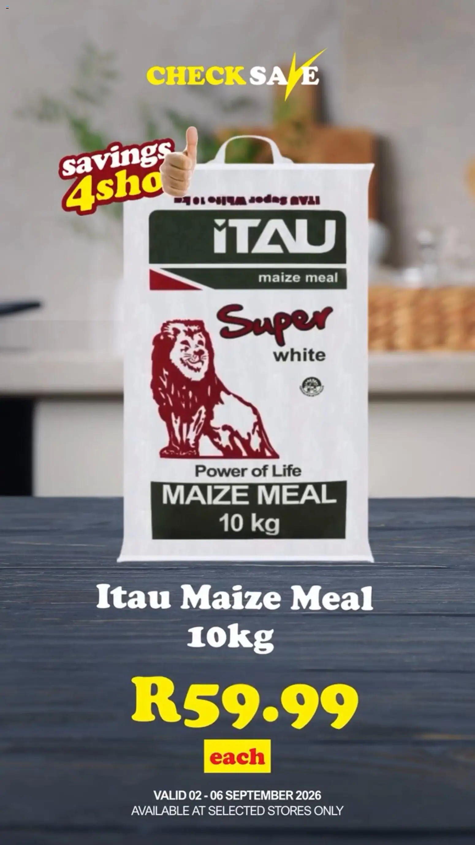 New Check Save catalogue – valid from 02/09/2026 | Page: 3 | Products: Maize meal