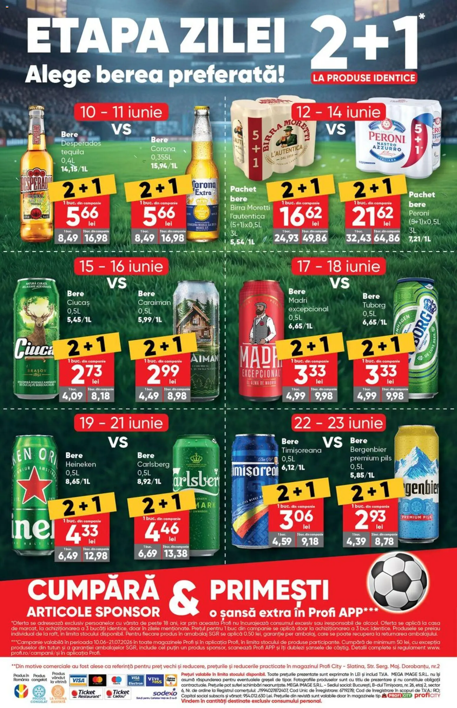 Noul catalog Profi – valabil de la 10.06.2026 | Pagină: 10 | Produse: Vitrină, Bere, Pește, Plastik Kulübe