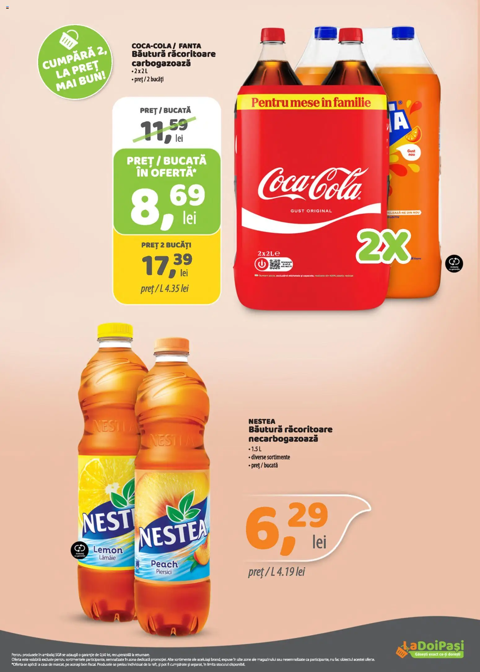 Noul catalog LaDoiPași – valabil de la 01.11.2026 | Pagină: 9 | Produse: Aplică, Bautura racoritoare, Piersici, Lămâie
