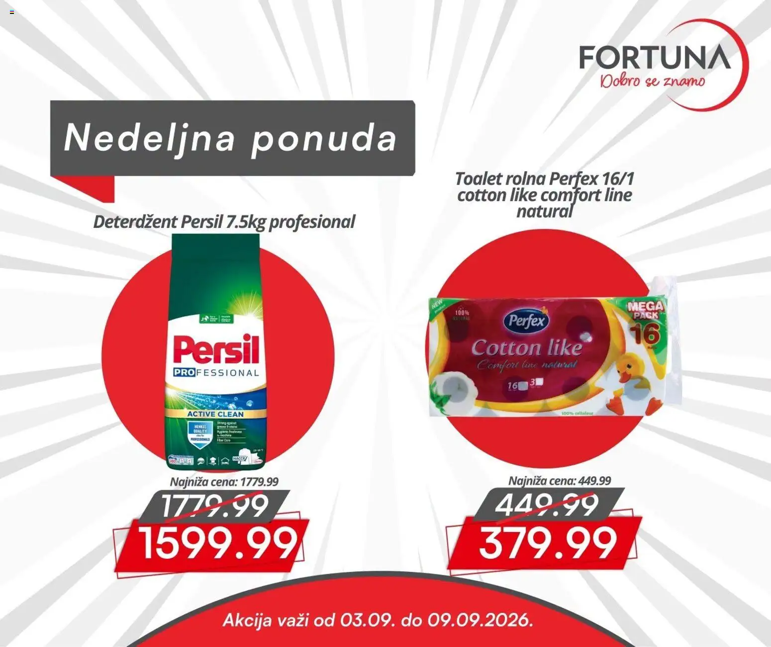 Fortuna Market katalog - važi od 03.09.2026 | Strana: 10 | Proizvode: Deterdžent, Persil