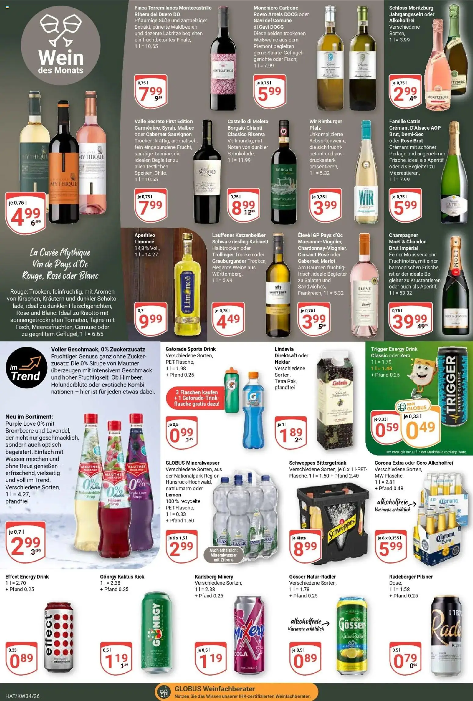 Globus Prospekt Hattersheim (ab 17.08.2026) » Angebote online | Seite: 18 | Produkte: Cola, Rouge, Schweppes, Zucker