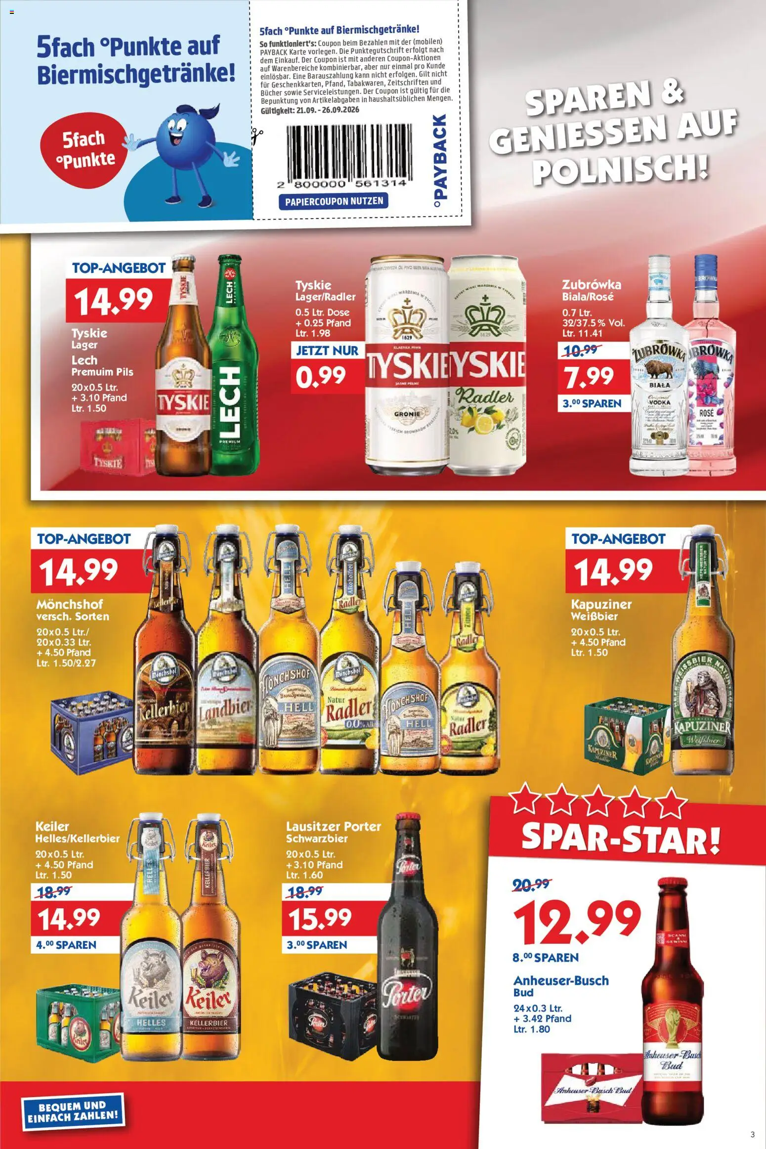 HOL’AB! Prospekt – gültig ab 21.09.2026 | Seite: 3 | Produkte: Tyskie, Pils, Radler, Vodka